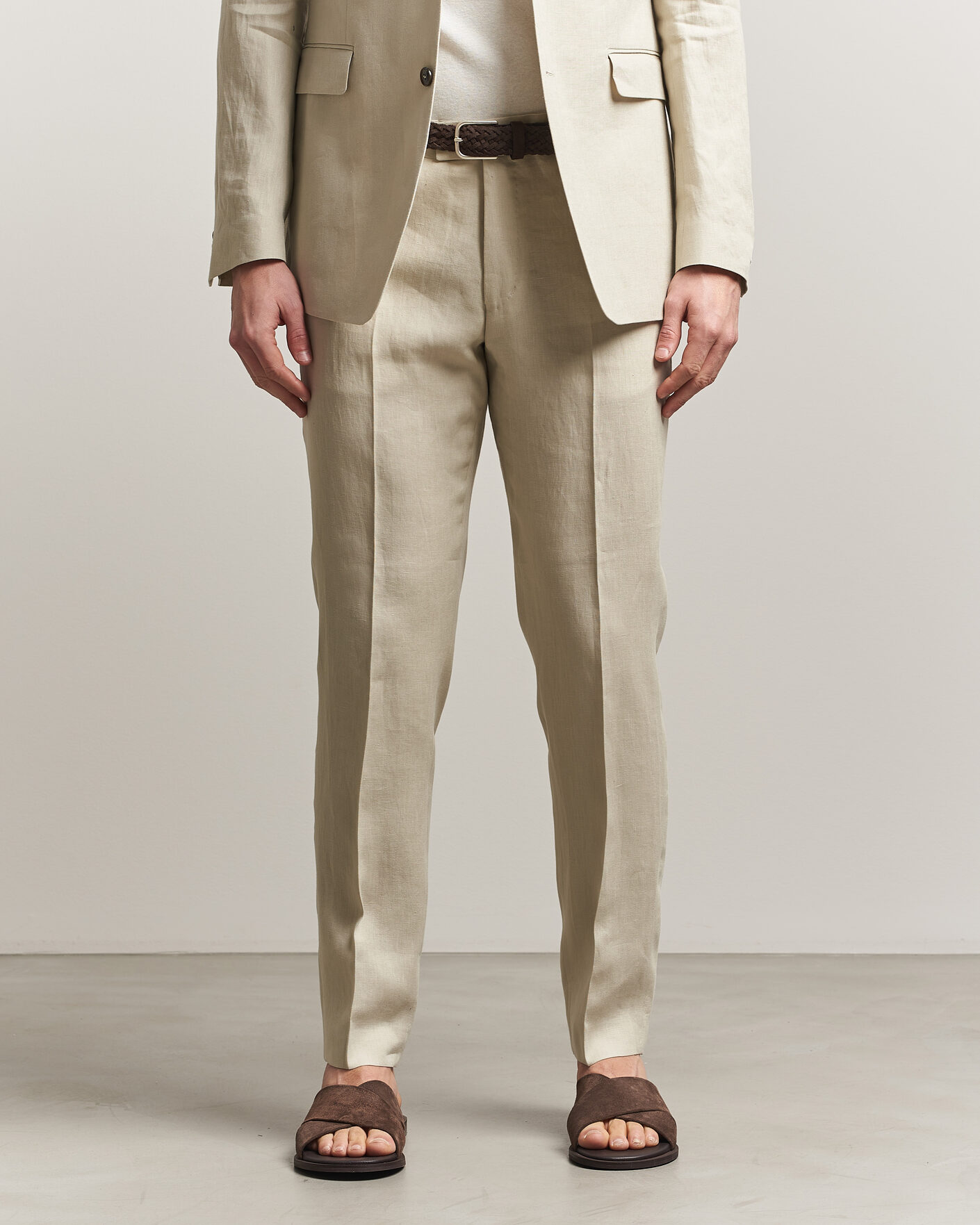 Heren | Broeken | Tiger of Sweden | Tenuta Linen Suit Trousers Cream Sand