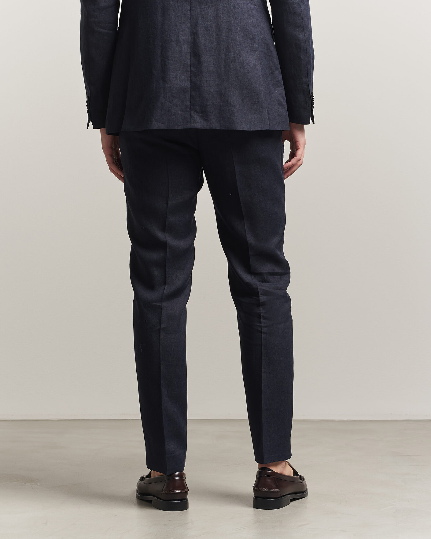 Heren | Broeken | Tiger of Sweden | Tenuta Linen Suit Trousers Midnight Blue