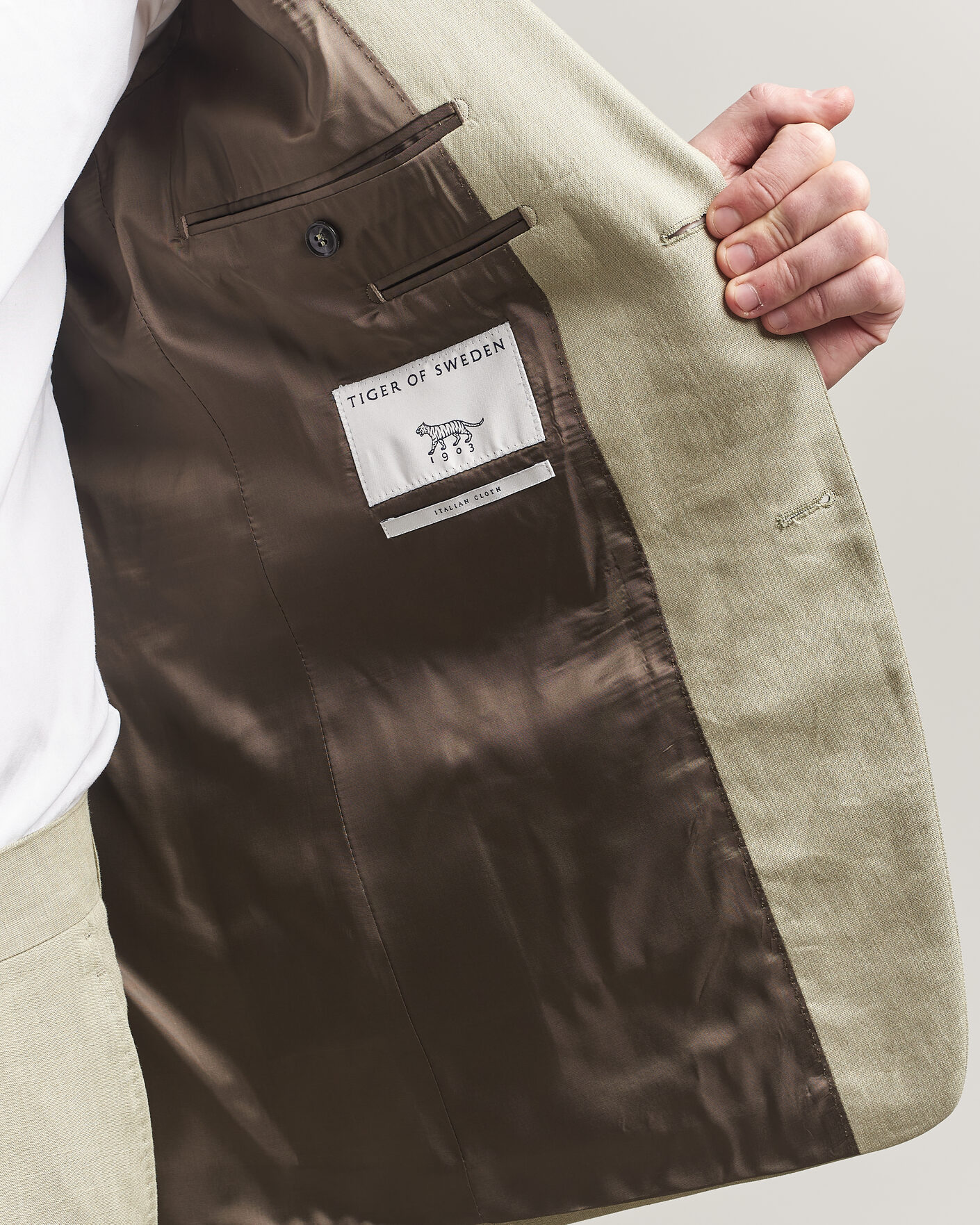 Heren | Blazers | Tiger of Sweden | Justin Linen Suit Blazer Mole