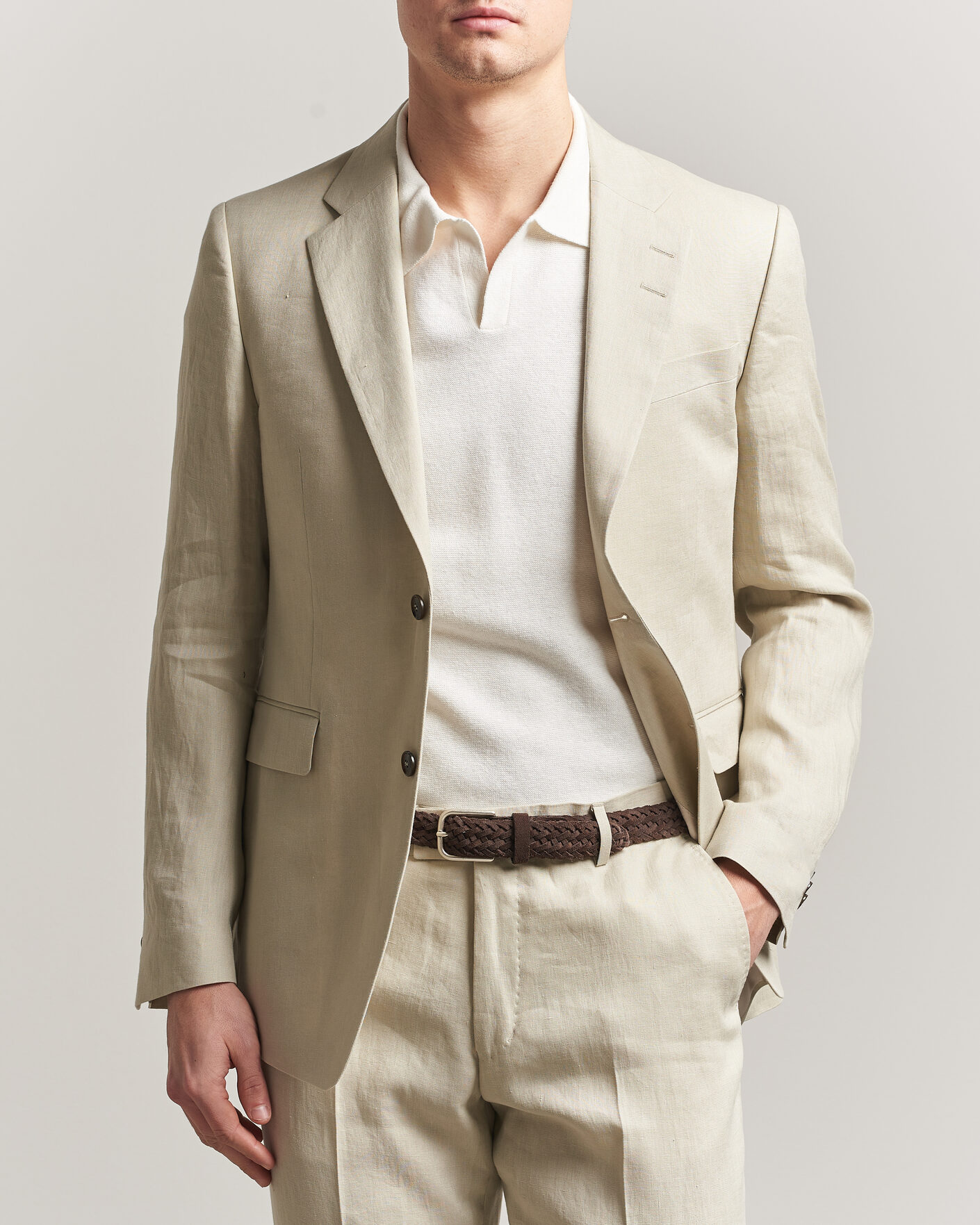 Heren | Blazers | Tiger of Sweden | Justin Linen Suit Blazer Cream Sand