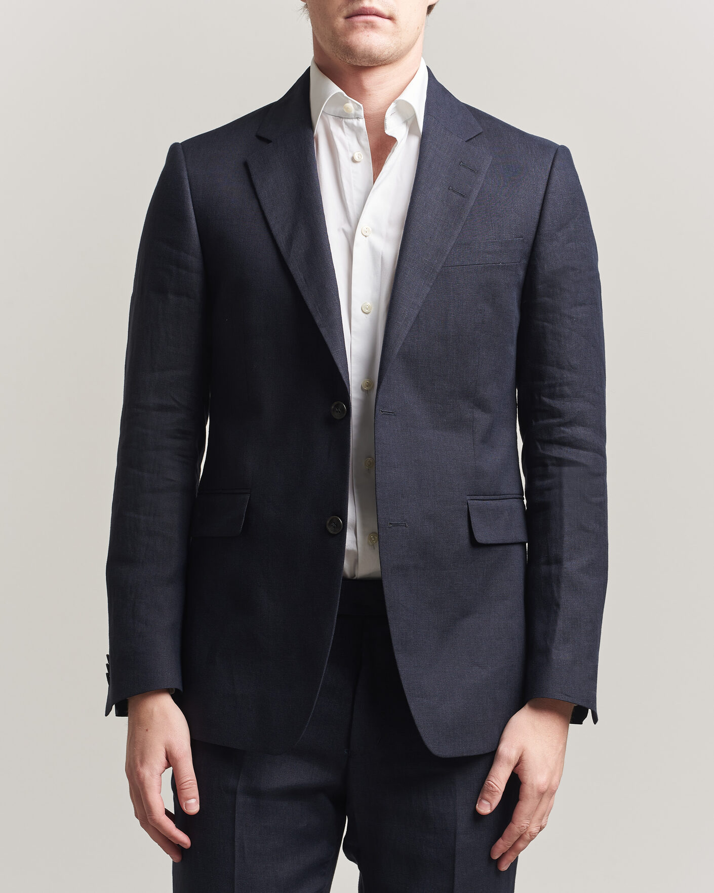 Heren | Blazers | Tiger of Sweden | Justin Linen Suit Blazer Midnight Blue