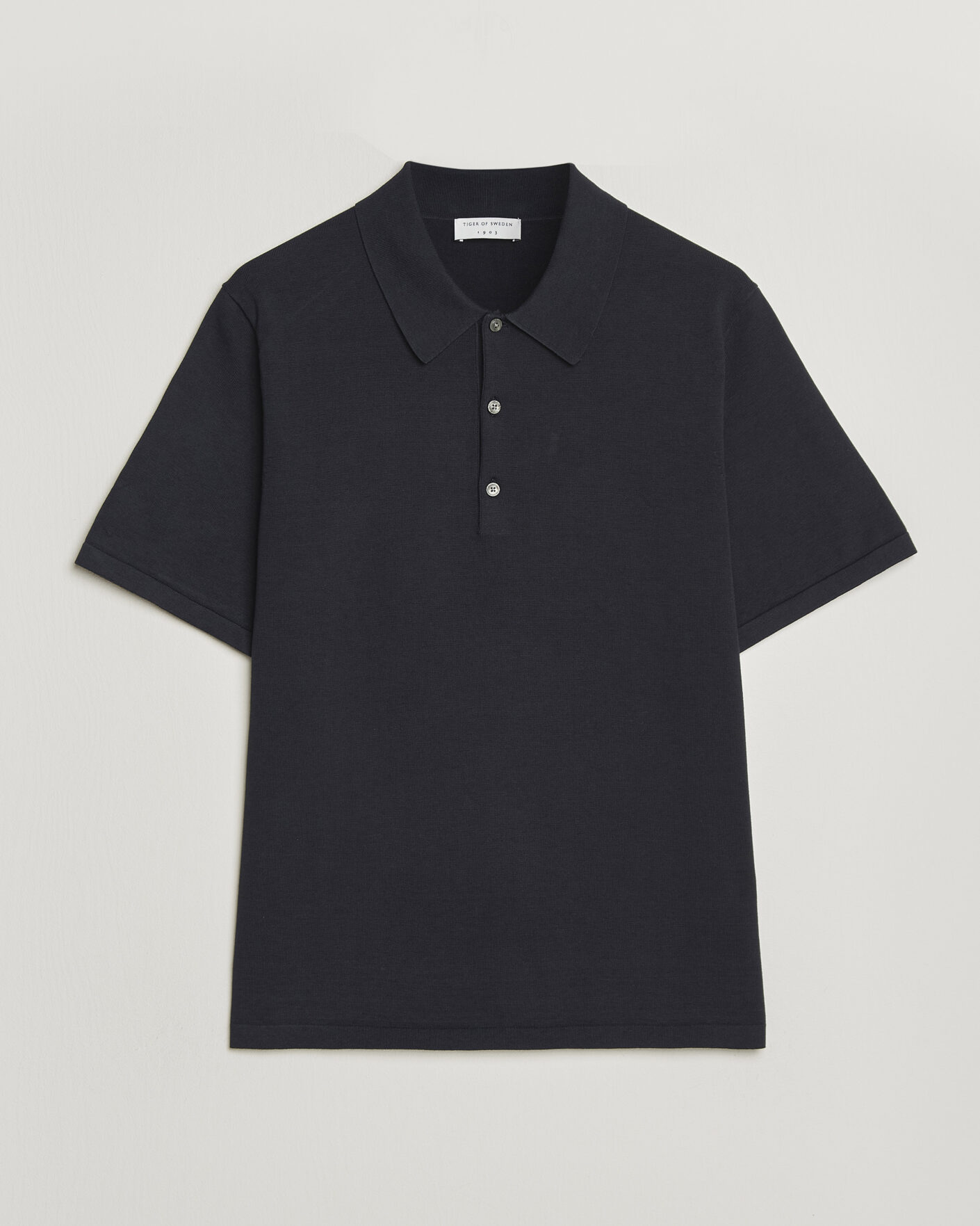 Heren | Polo's | Tiger of Sweden | Erros Cotton Knitted Polo Light Ink