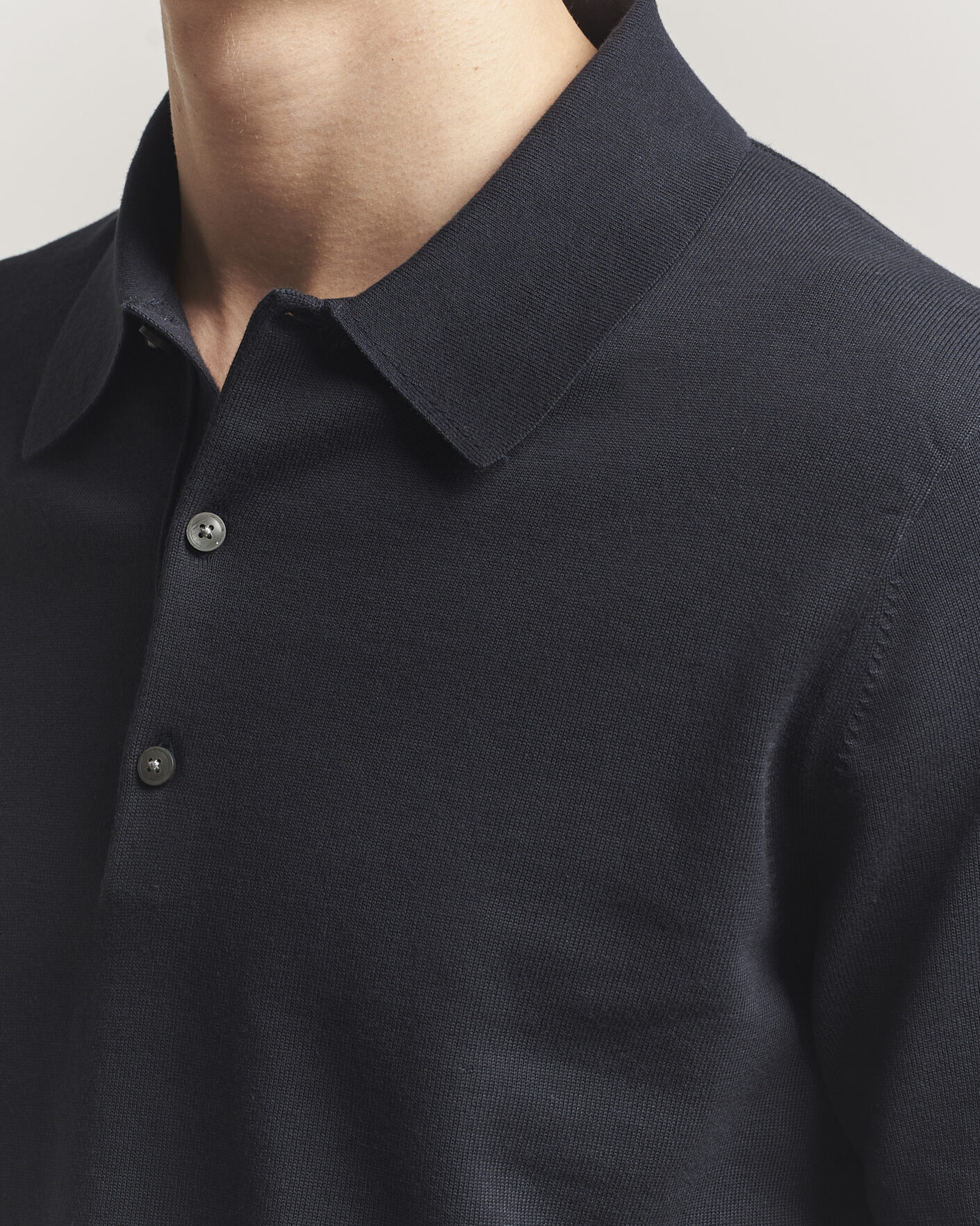 Heren | Polo's | Tiger of Sweden | Erros Cotton Knitted Polo Light Ink