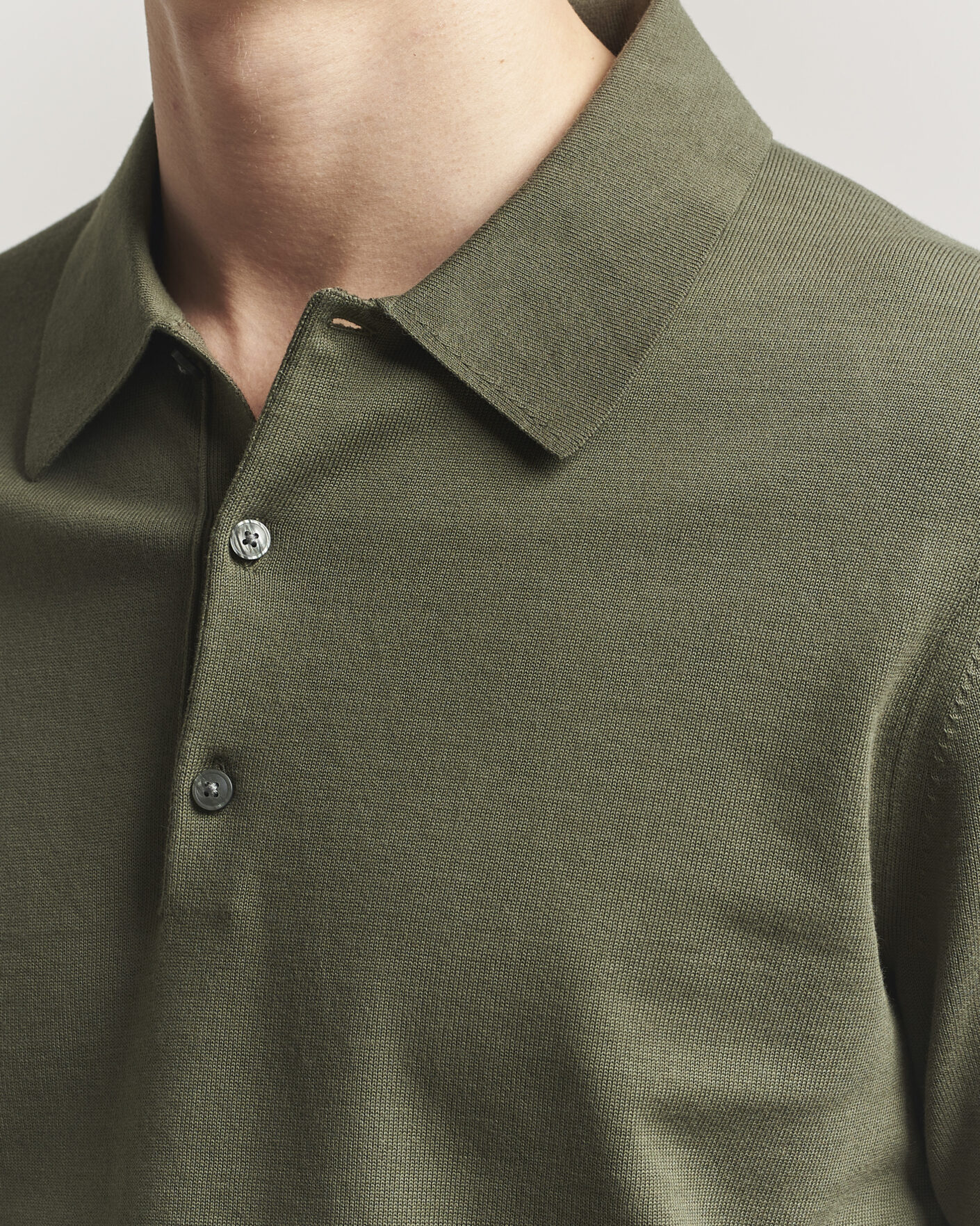 Heren | Polo's | Tiger of Sweden | Erros Cotton Knitted Polo Kalamata Green