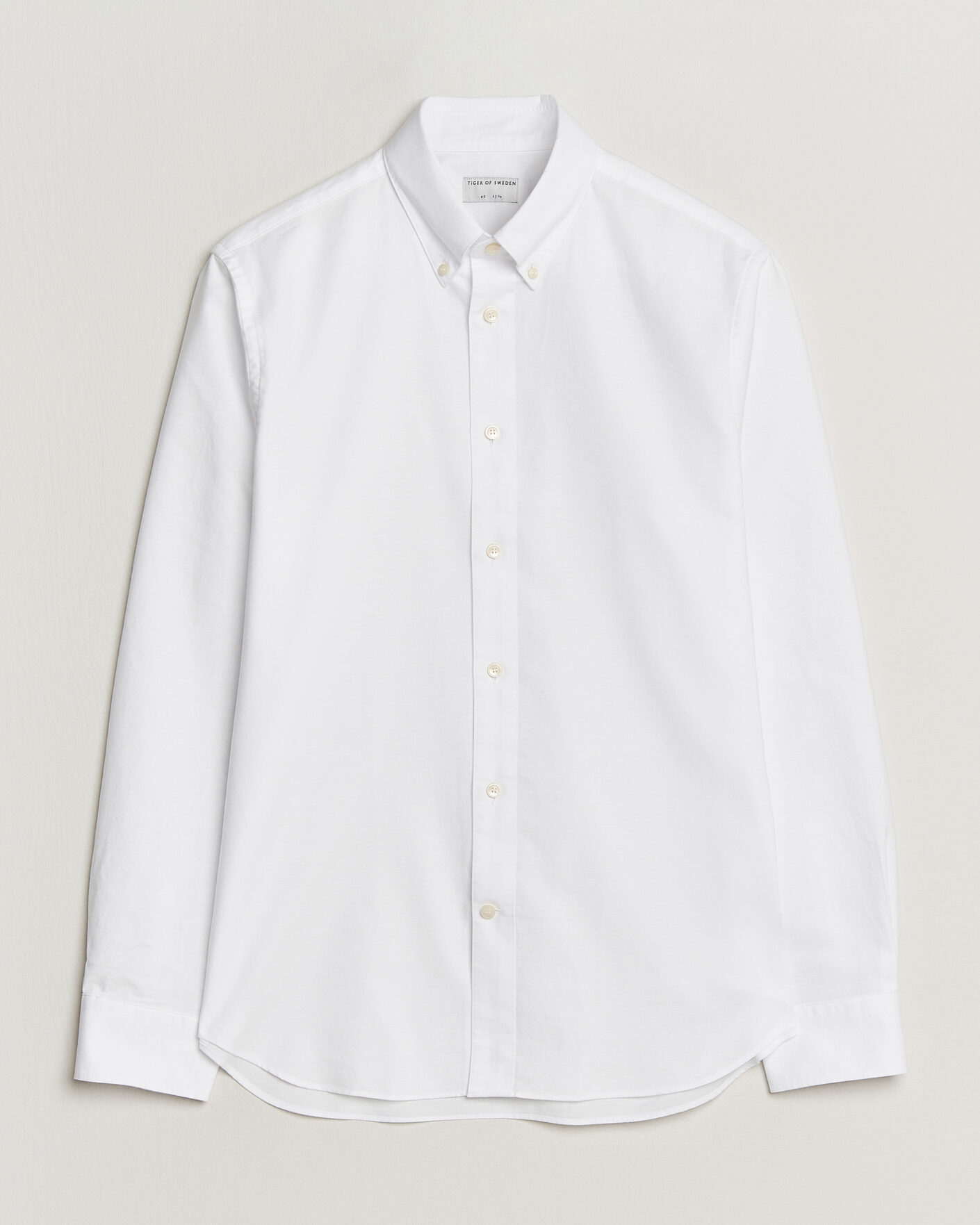 Heren | Overhemden | Tiger of Sweden | Bjorn Oxford Shirt Pure White