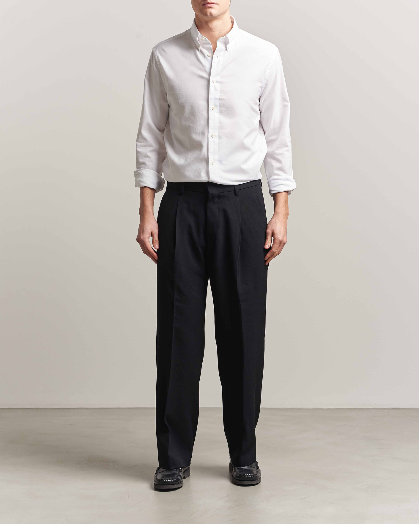 Heren | Overhemden | Tiger of Sweden | Bjorn Oxford Shirt Pure White