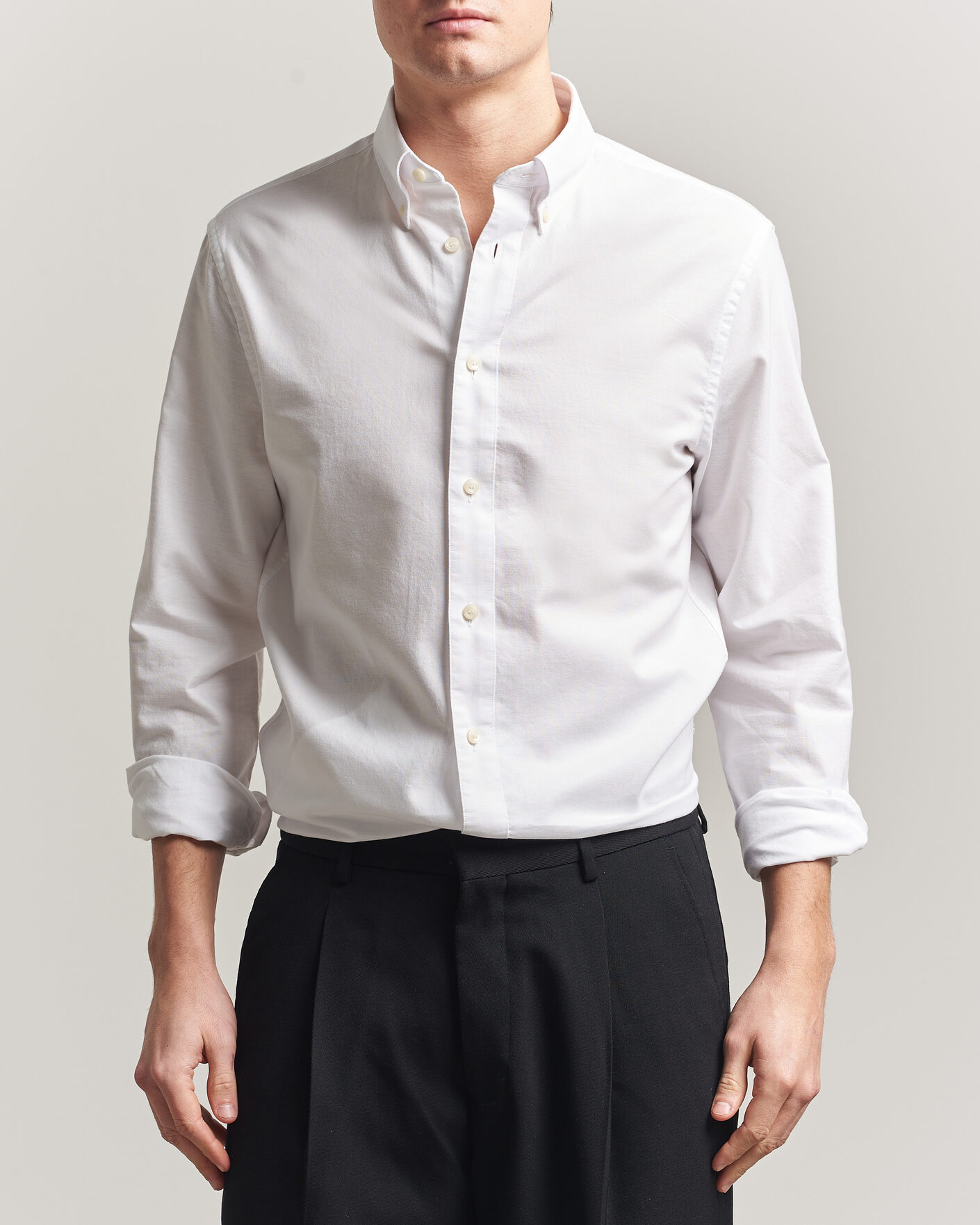 Heren | Overhemden | Tiger of Sweden | Bjorn Oxford Shirt Pure White