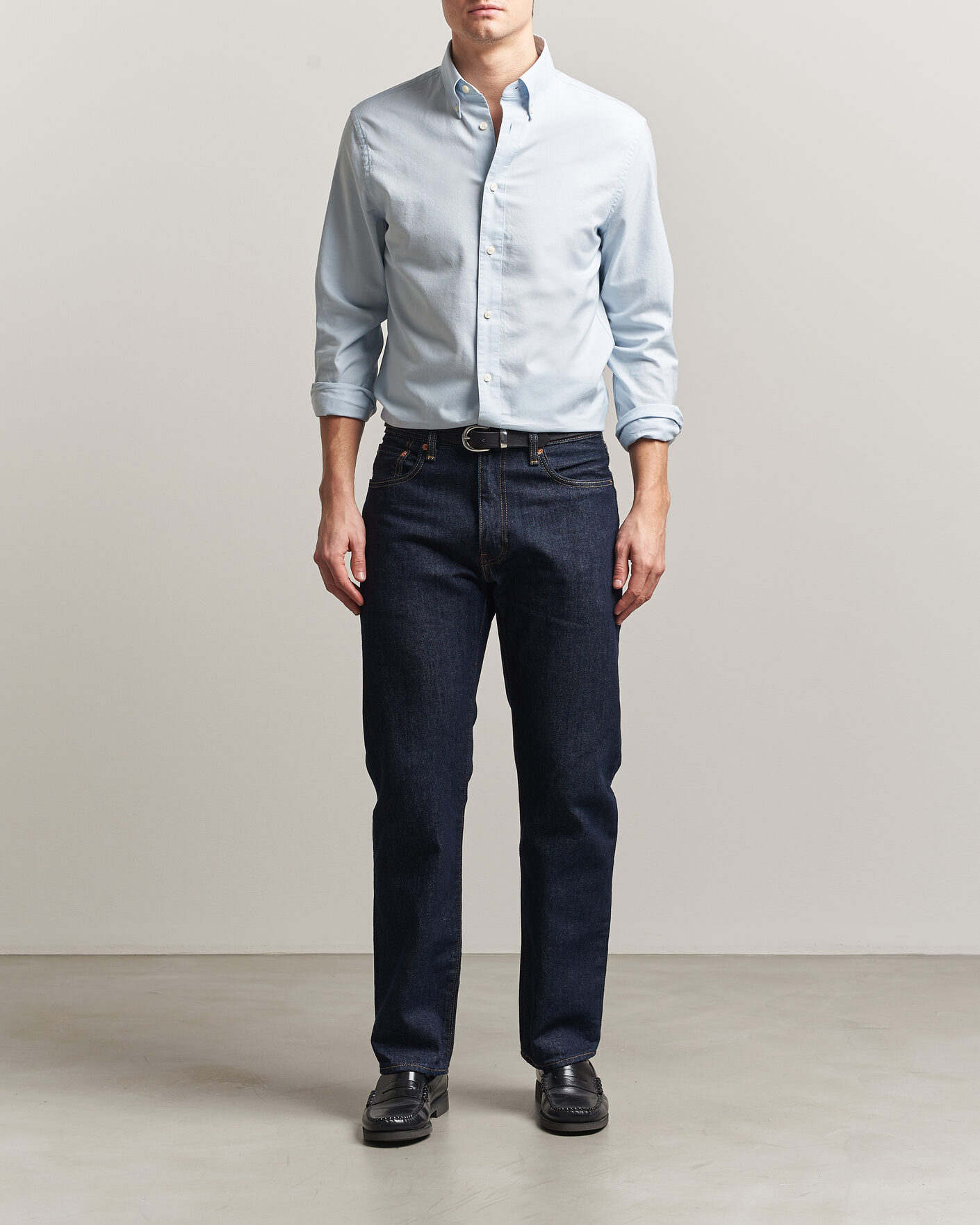 Heren | Overhemden | Tiger of Sweden | Bjorn Oxford Shirt Light Blue