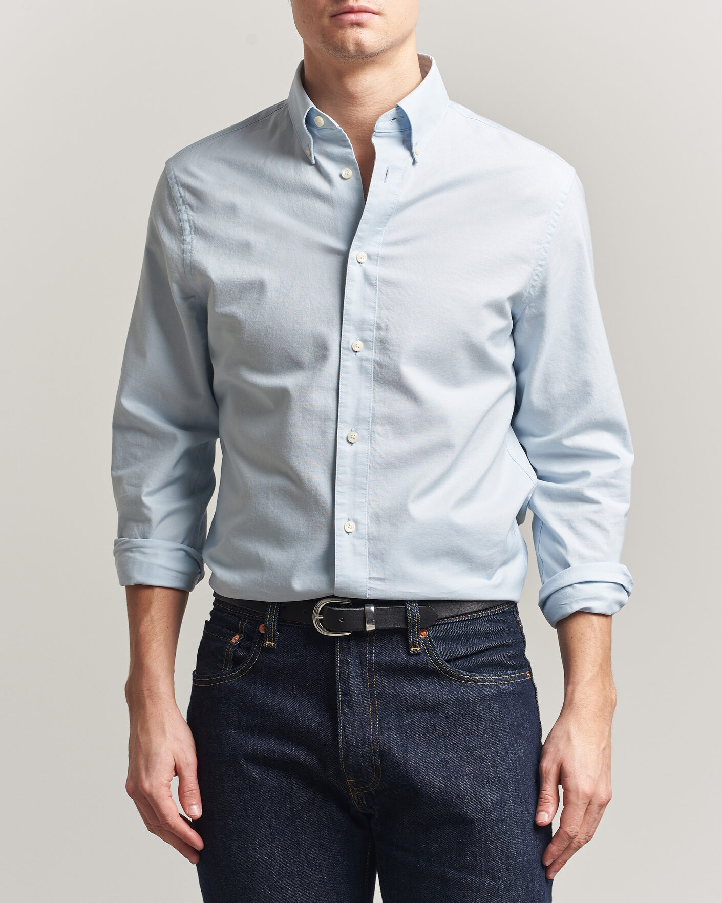 Heren | Overhemden | Tiger of Sweden | Bjorn Oxford Shirt Light Blue