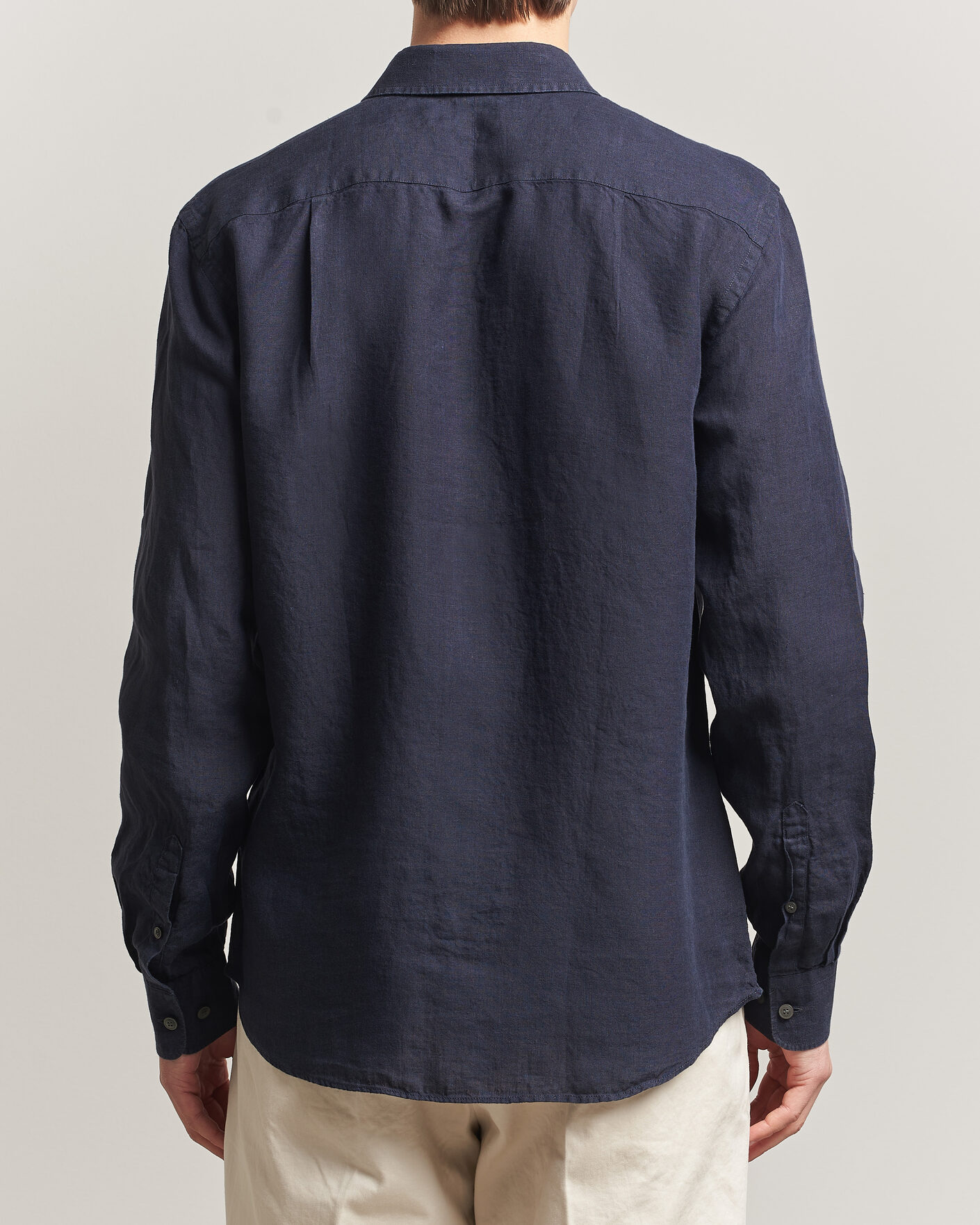 Heren | Overhemden | Tiger of Sweden | Spenser Linen Shirt Midnight Blue