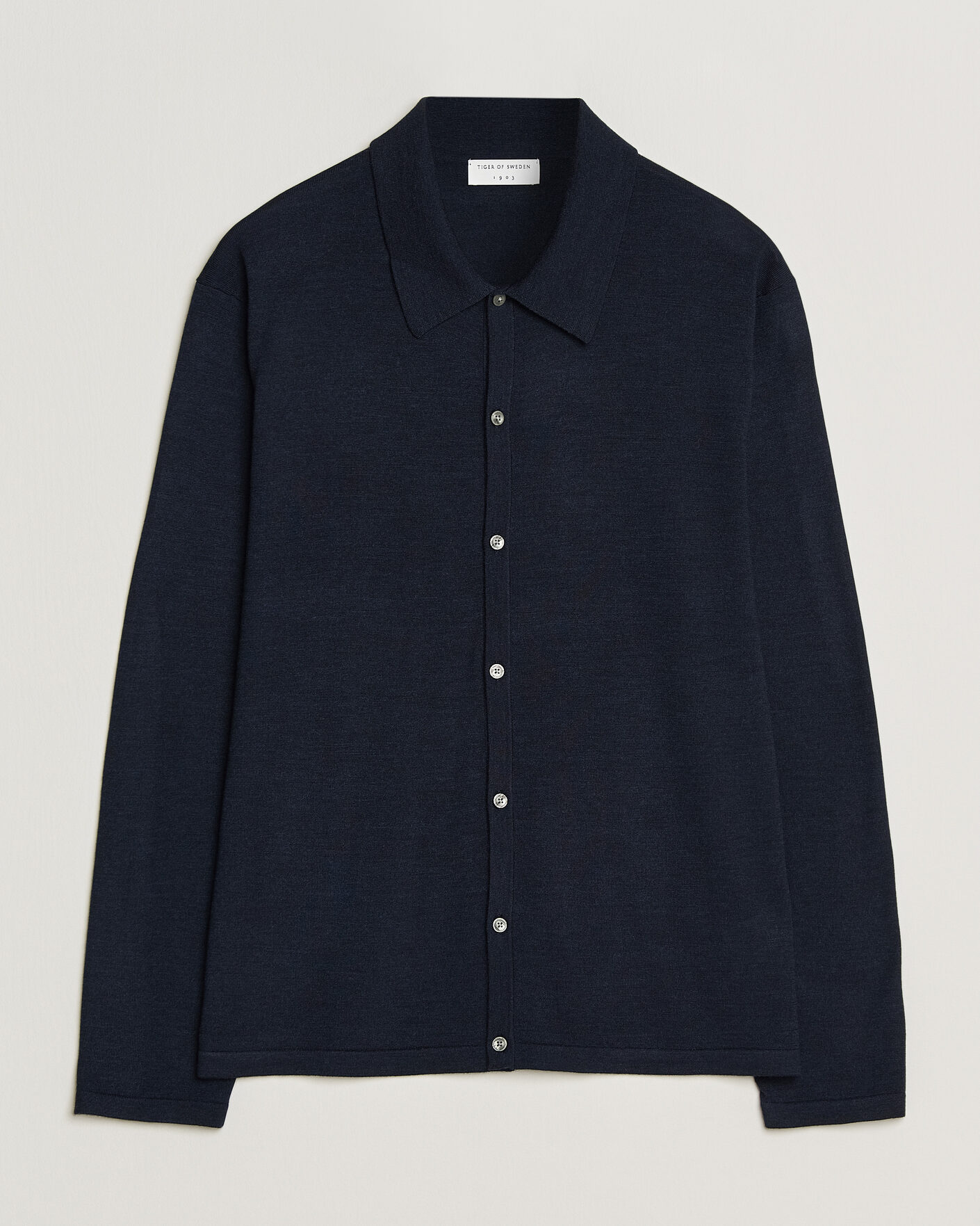 Heren | Truien | Tiger of Sweden | Verklin Merino Knitted Cardigan Light Ink