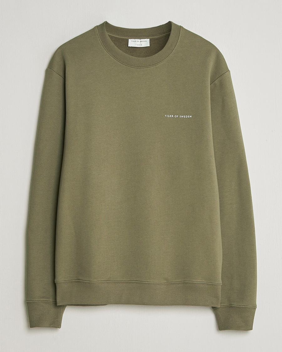 Heren | Truien | Tiger of Sweden | Emerson Crew Neck Sweatshirt October Sage