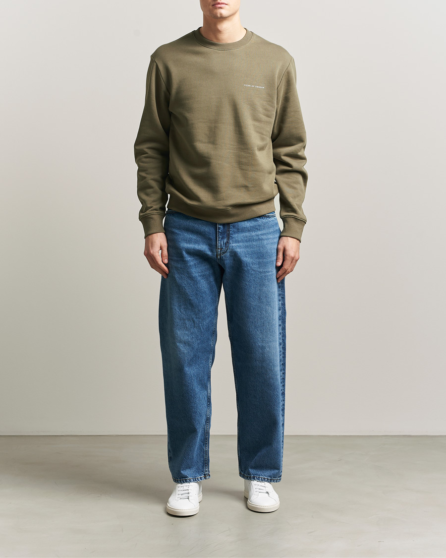 Heren | Truien | Tiger of Sweden | Emerson Crew Neck Sweatshirt October Sage
