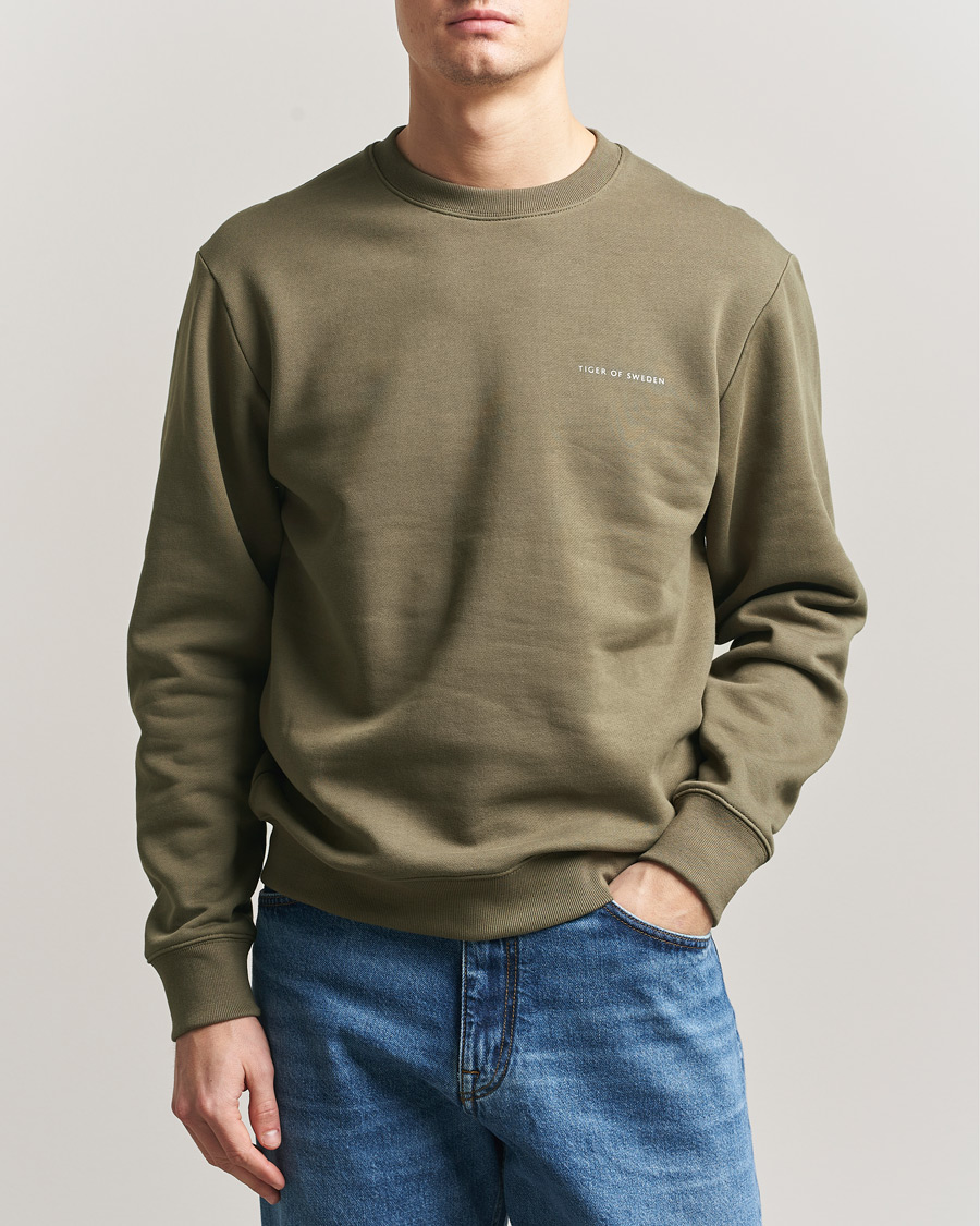 Heren | Truien | Tiger of Sweden | Emerson Crew Neck Sweatshirt October Sage
