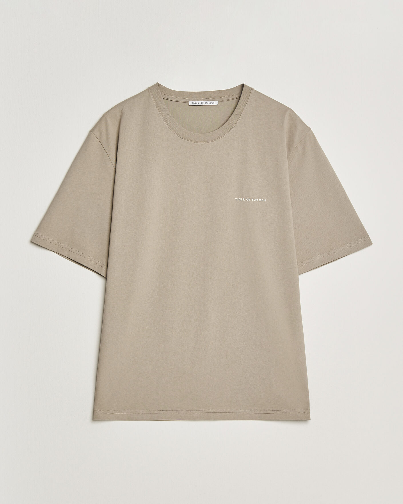Heren | T-shirts | Tiger of Sweden | Pro Logo Crew Neck T-Shirt Artichoke Grey