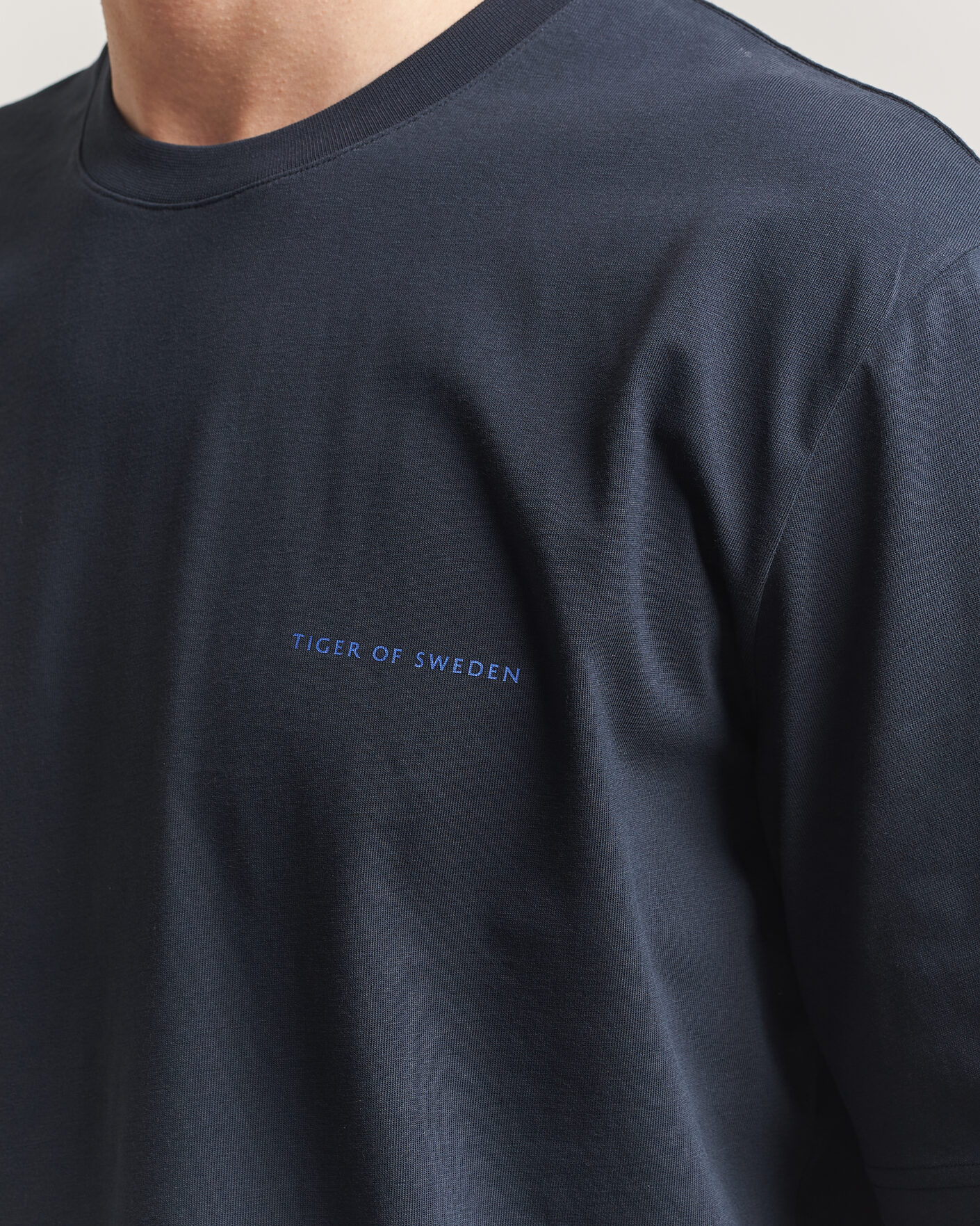 Heren | T-shirts | Tiger of Sweden | Pro Logo Crew Neck T-Shirt Light Ink