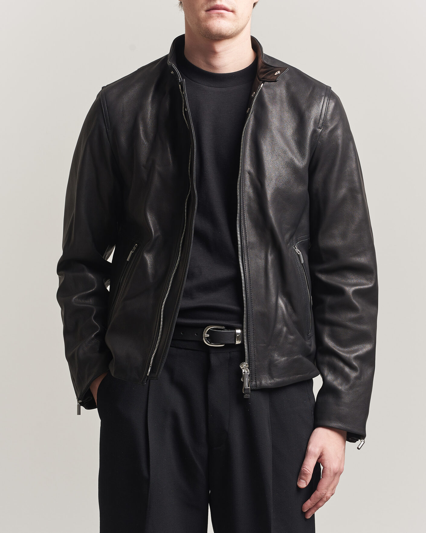 Heren | Jassen | Tiger of Sweden | Reier Leather Jacket Black