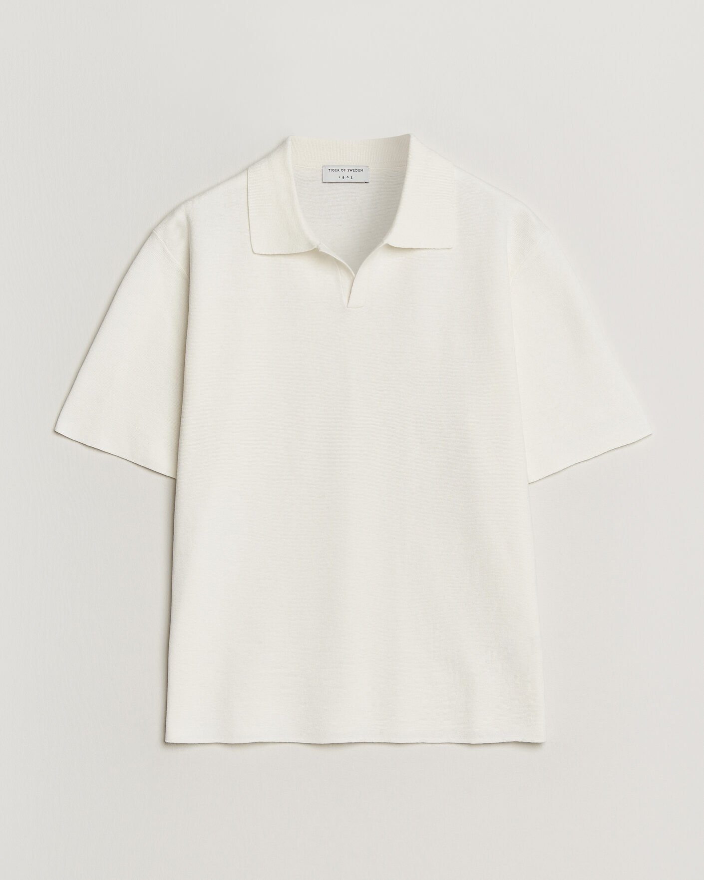 Heren | Polo's | Tiger of Sweden | Maelon Cotton/Linen Knitted Polo Pure White