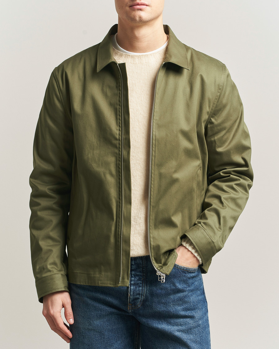 Heren | Overhemden | Tiger of Sweden | Barnaby Cotton Overshirt Kalamata Green