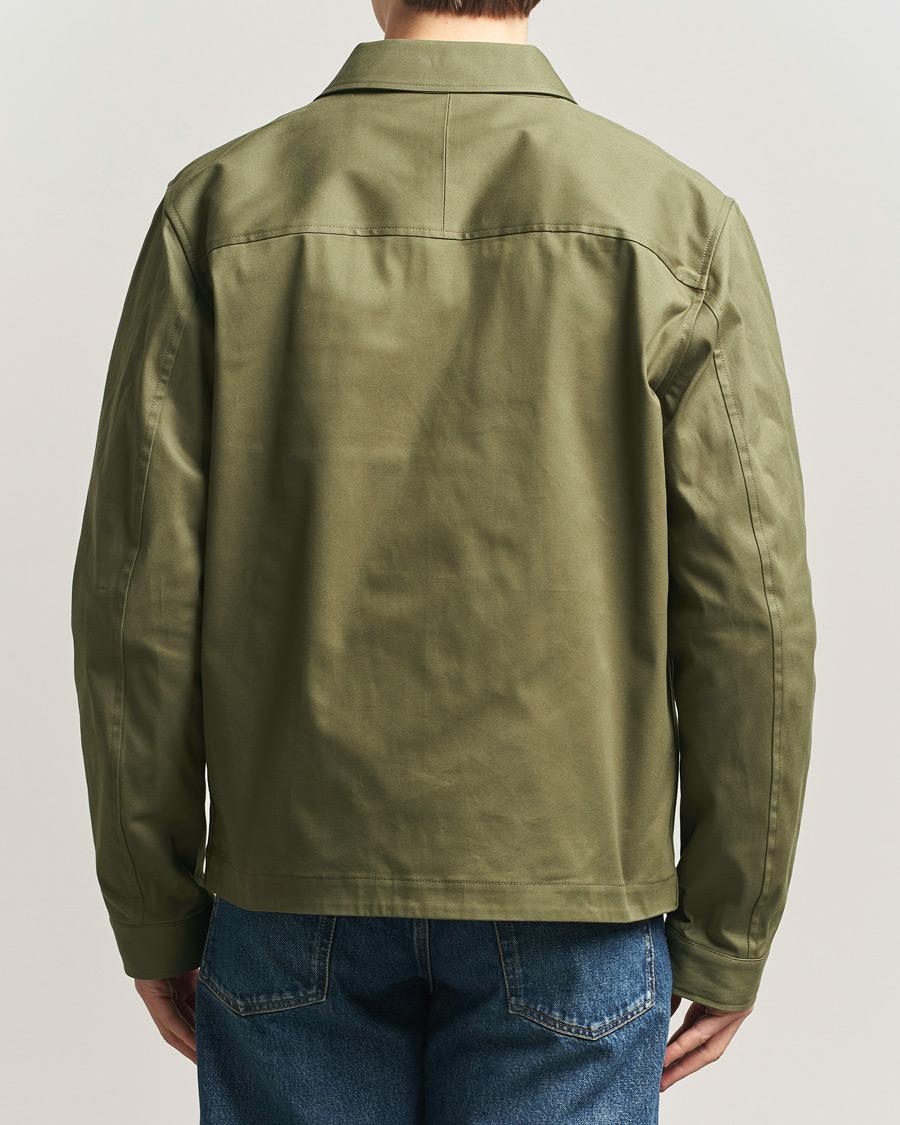 Heren | Overhemden | Tiger of Sweden | Barnaby Cotton Overshirt Kalamata Green
