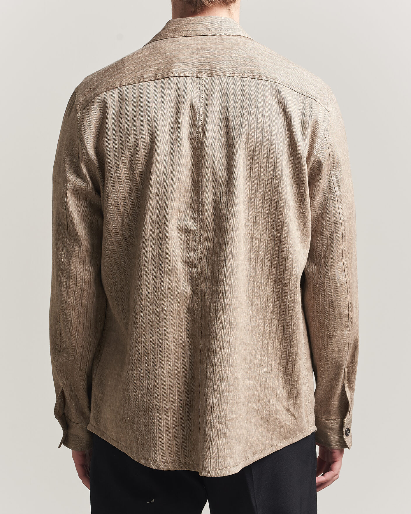 Heren | Overhemden | Tiger of Sweden | Bishop Linen Overshirt Vintage Beige