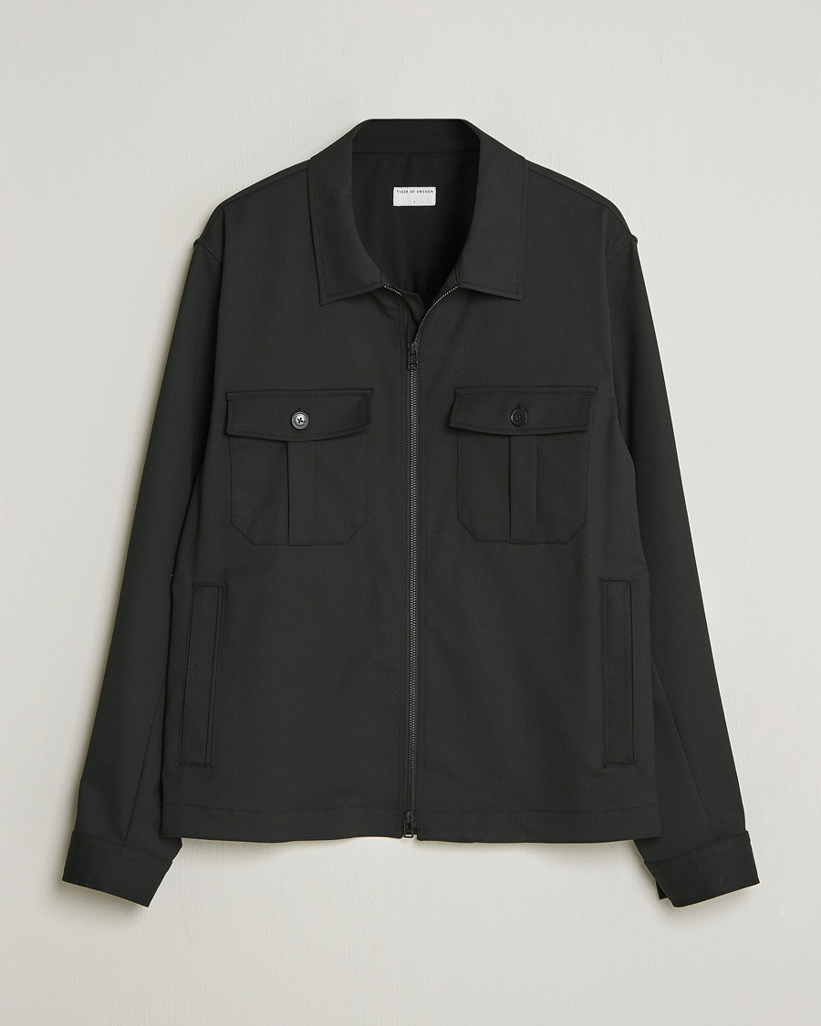 Heren | Overhemden | Tiger of Sweden | Barnaby Technical Overshirt Black