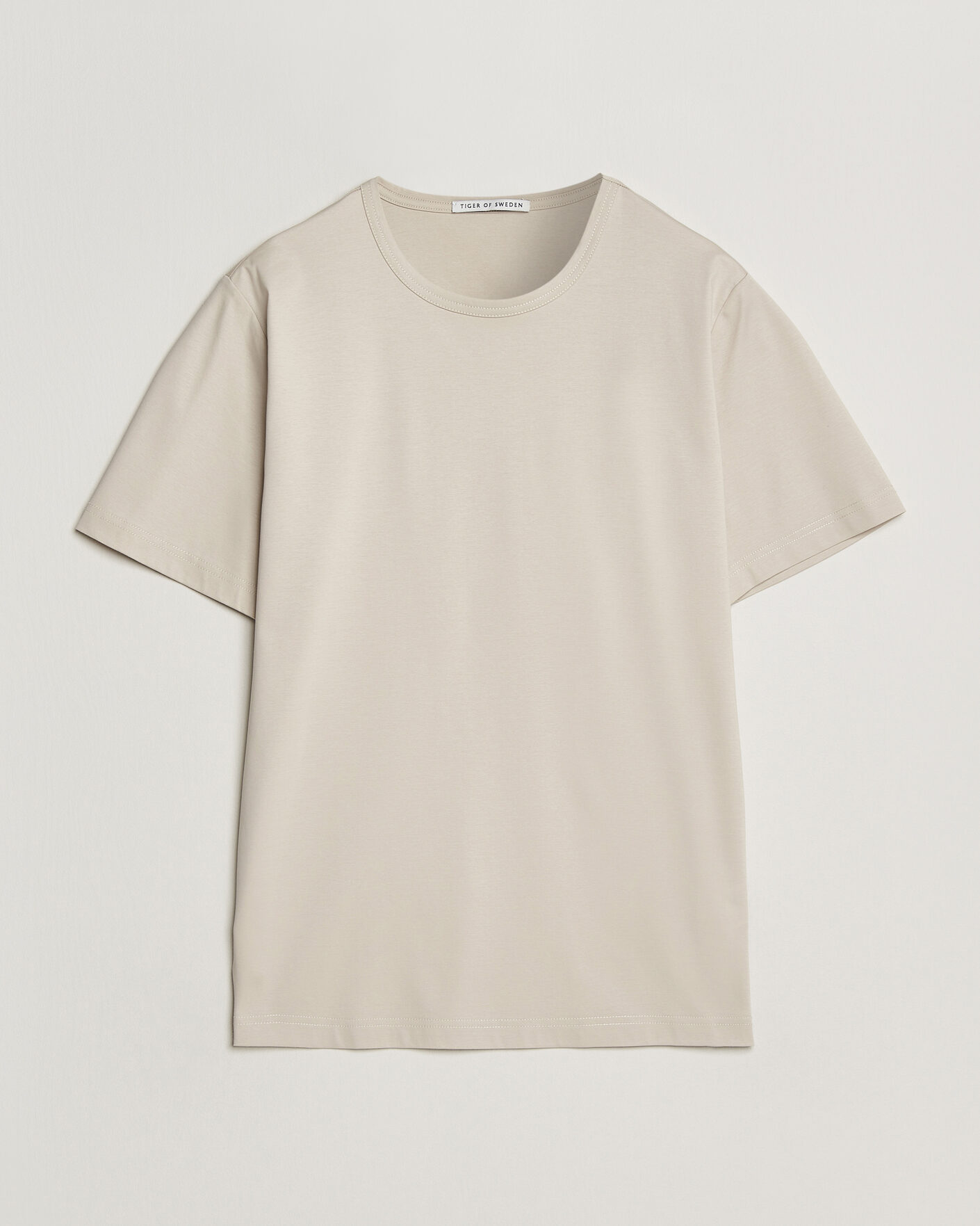 Heren | T-shirts | Tiger of Sweden | Olaf Mercerized Cotton T-Shirt Seline Grey