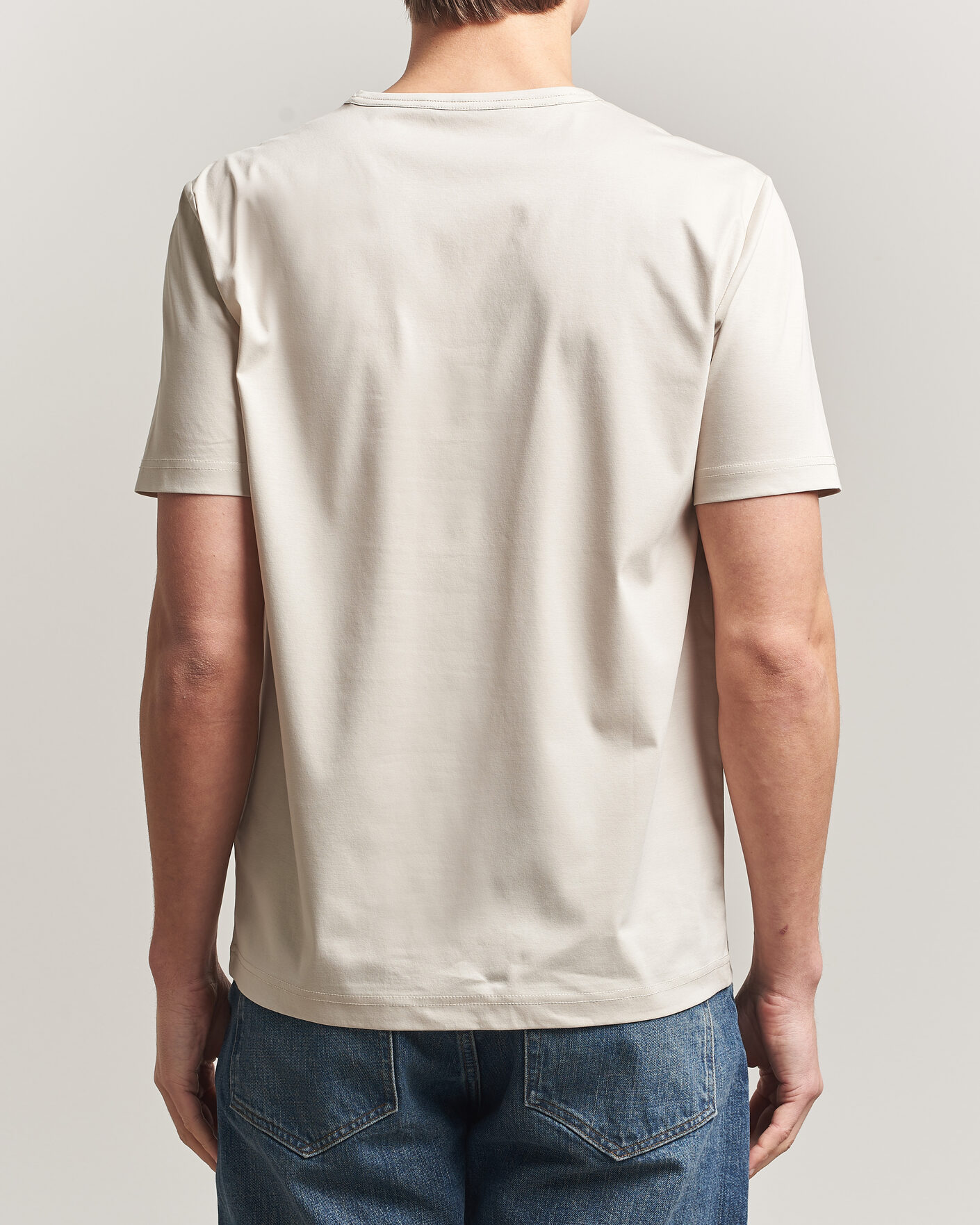 Heren | T-shirts | Tiger of Sweden | Olaf Mercerized Cotton T-Shirt Seline Grey