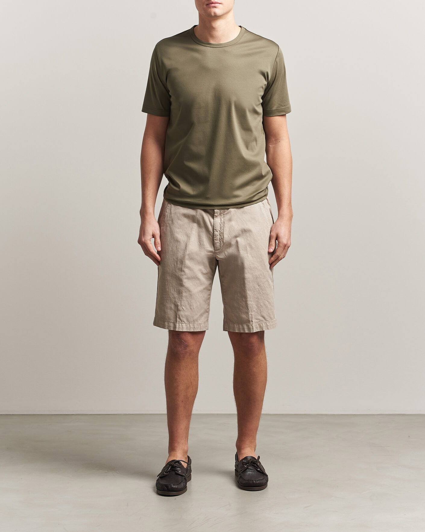 Heren | T-shirts | Tiger of Sweden | Olaf Mercerized Cotton T-Shirt Kalamata Green