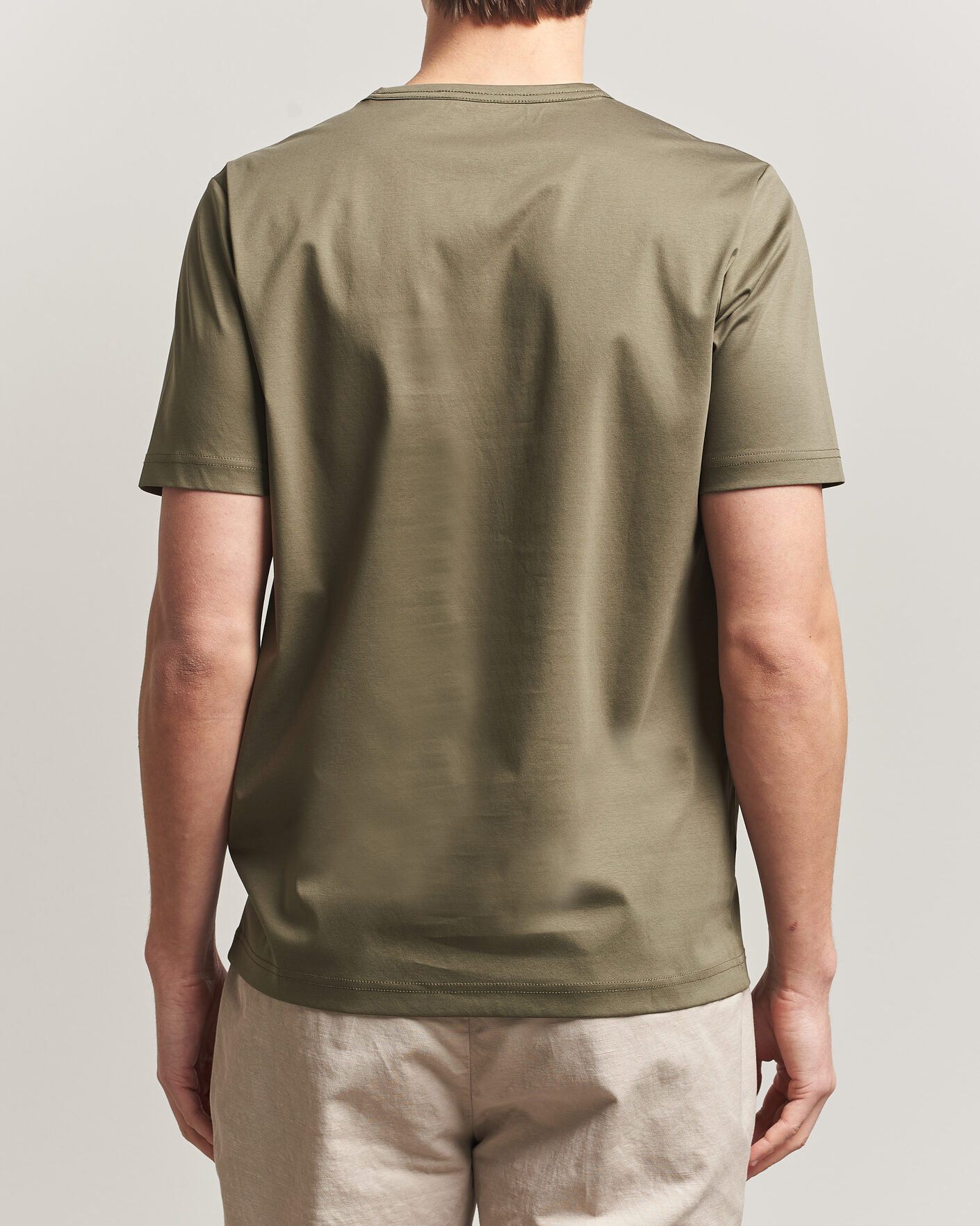 Heren | T-shirts | Tiger of Sweden | Olaf Mercerized Cotton T-Shirt Kalamata Green