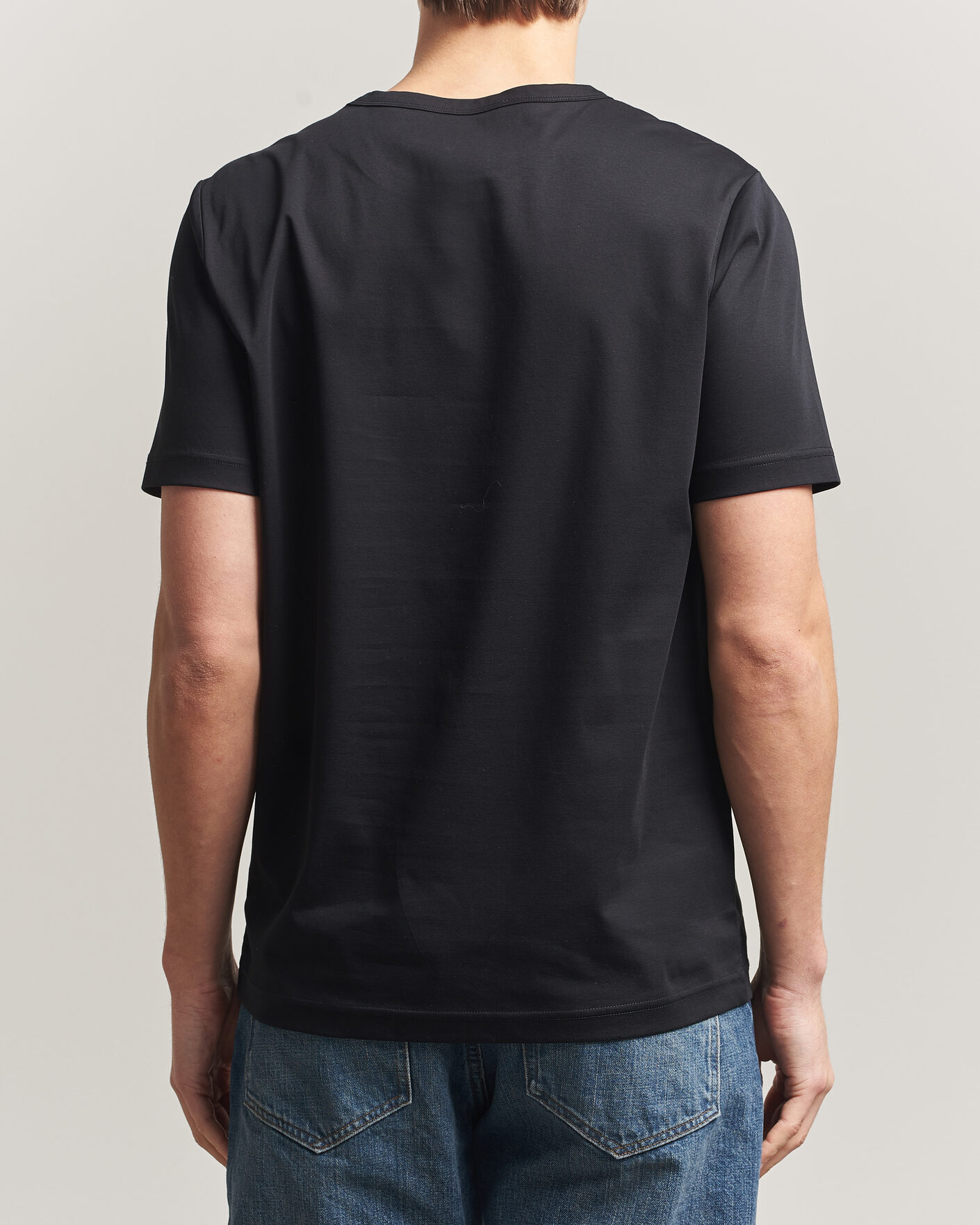 Heren | T-shirts | Tiger of Sweden | Olaf Mercerized Cotton T-Shirt Black