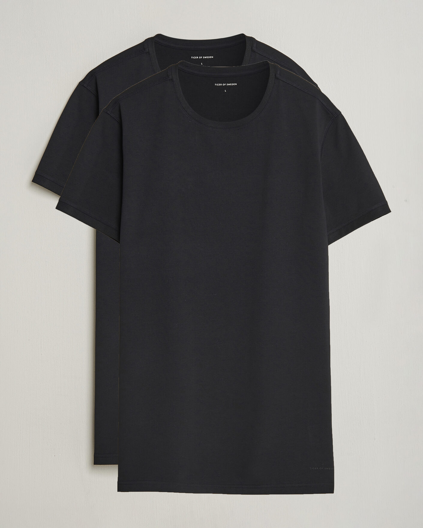 Heren | T-shirts | Tiger of Sweden | Heimdal 2-Pack Crew Neck T-Shirt Black