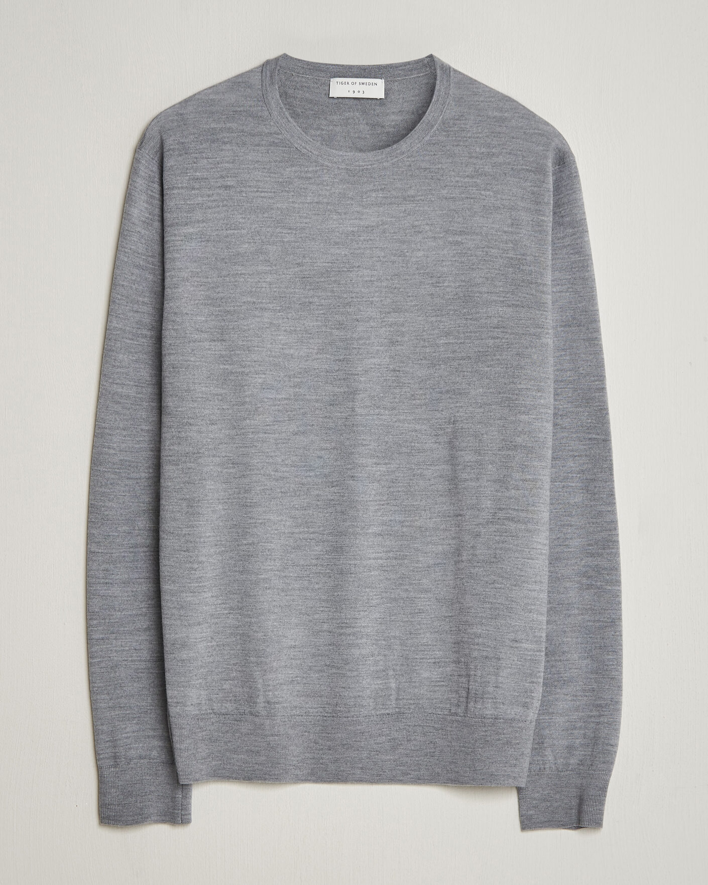 Heren | Truien | Tiger of Sweden | Connor Crew Neck Pullover Grey Melange