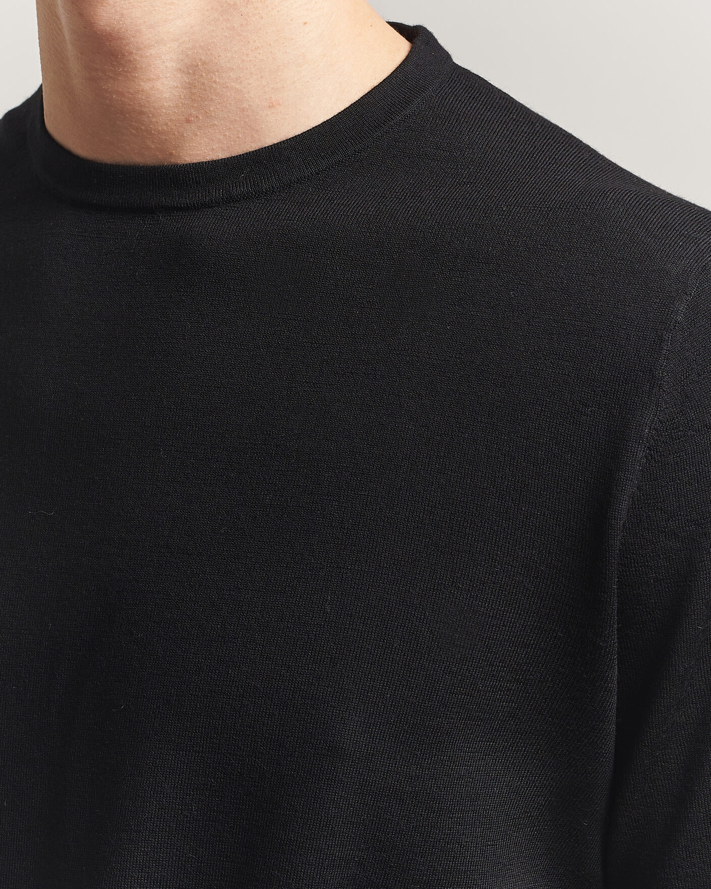 Heren | T-shirts | Tiger of Sweden | Connor Knitted Crew Neck T-Shirt Black