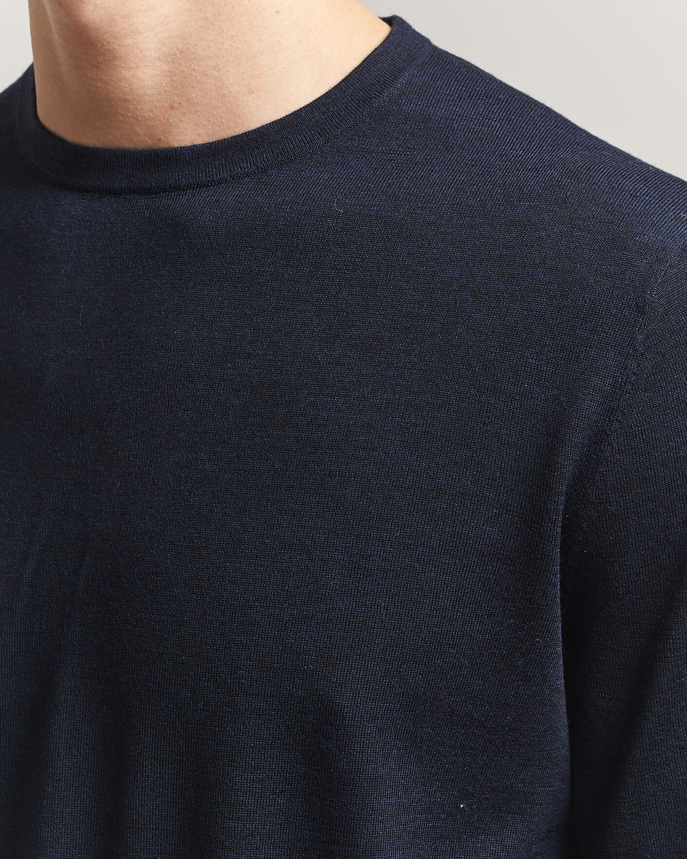 Heren | T-shirts | Tiger of Sweden | Connor Knitted Crew Neck T-Shirt Light Ink