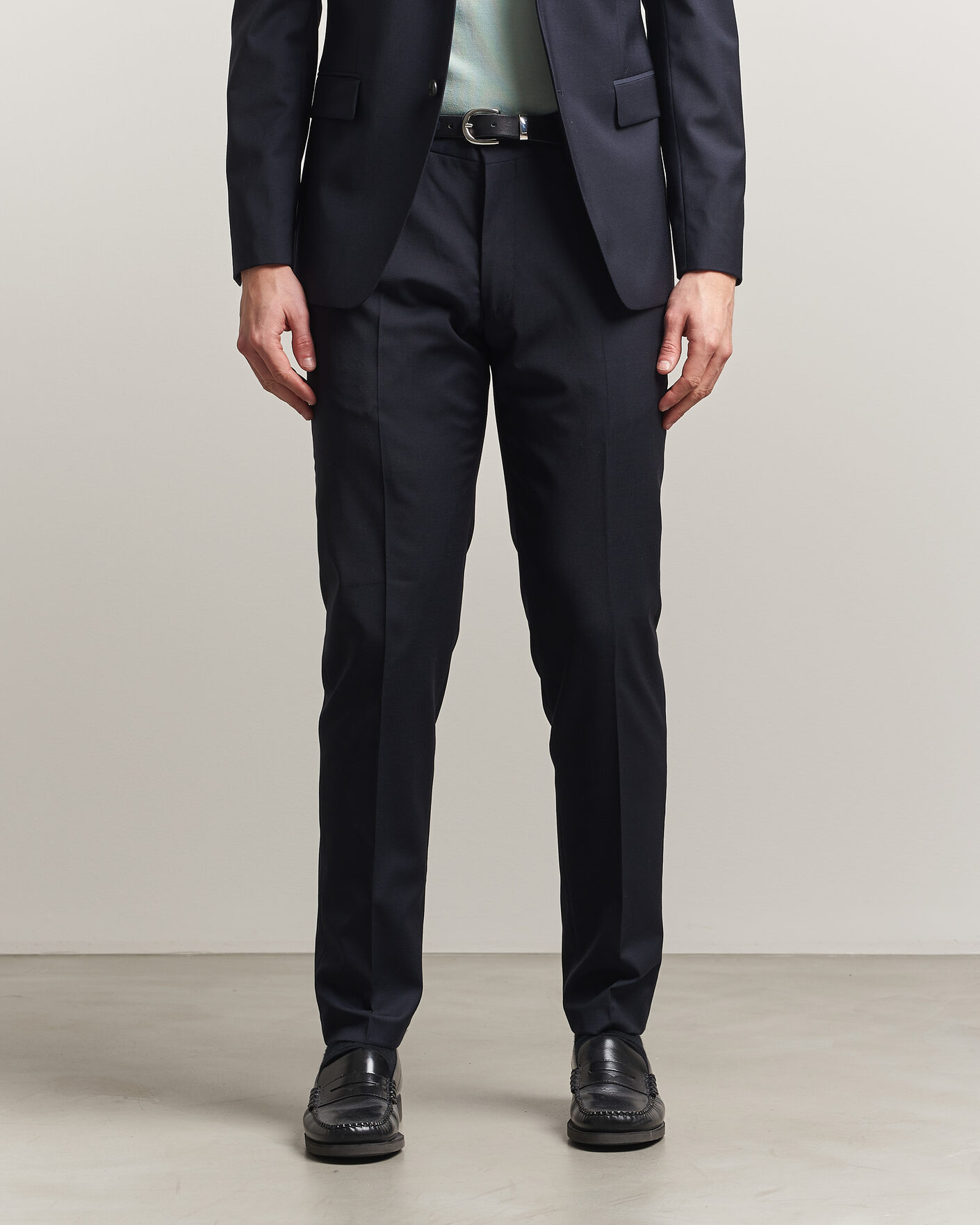Heren | Broeken | Tiger of Sweden | Tenuta Wool Travel Suit Trousers Dark Ink