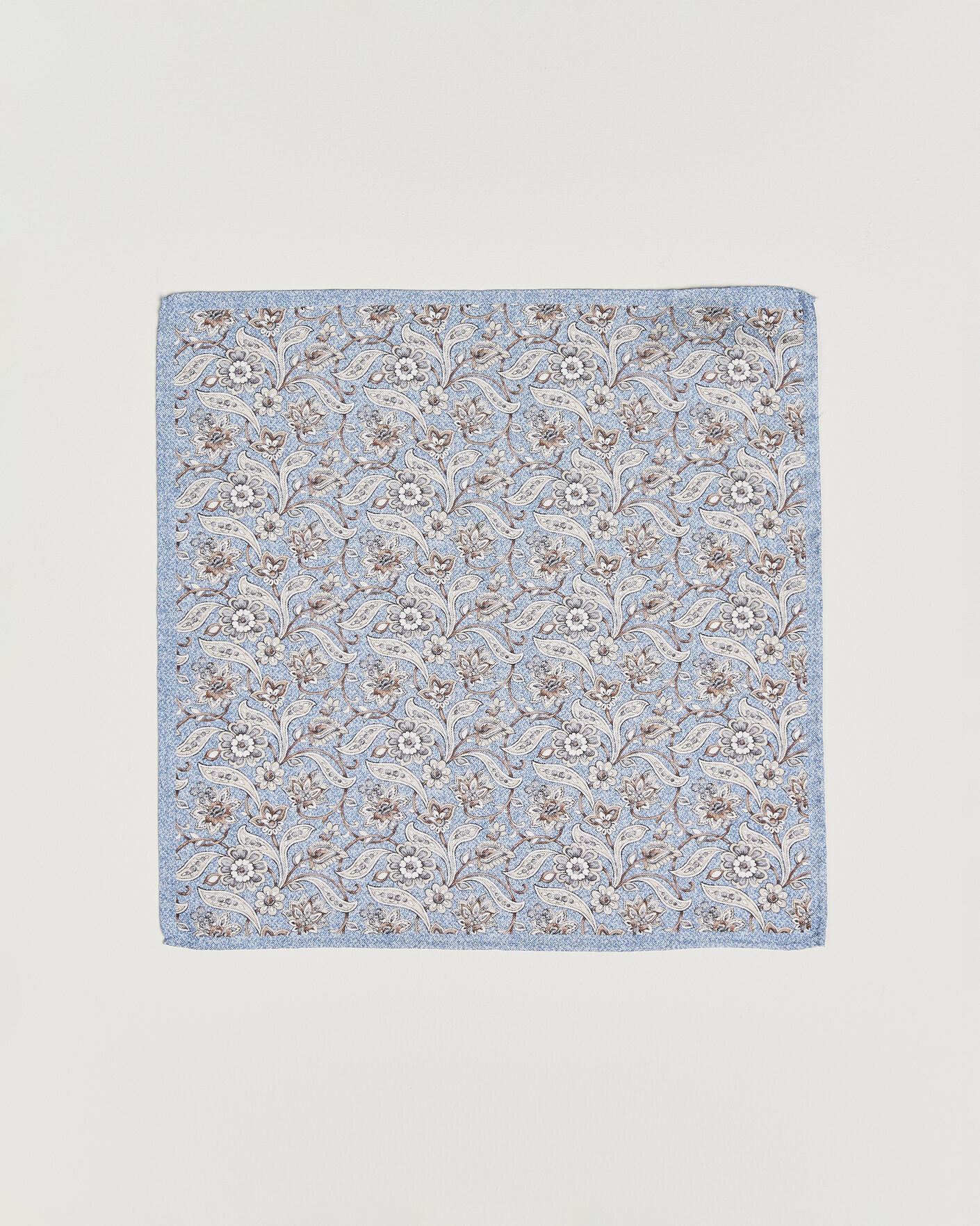 Heren | Pochets | Amanda Christensen | Silk Oxford Large Flower Pocket Square Blue