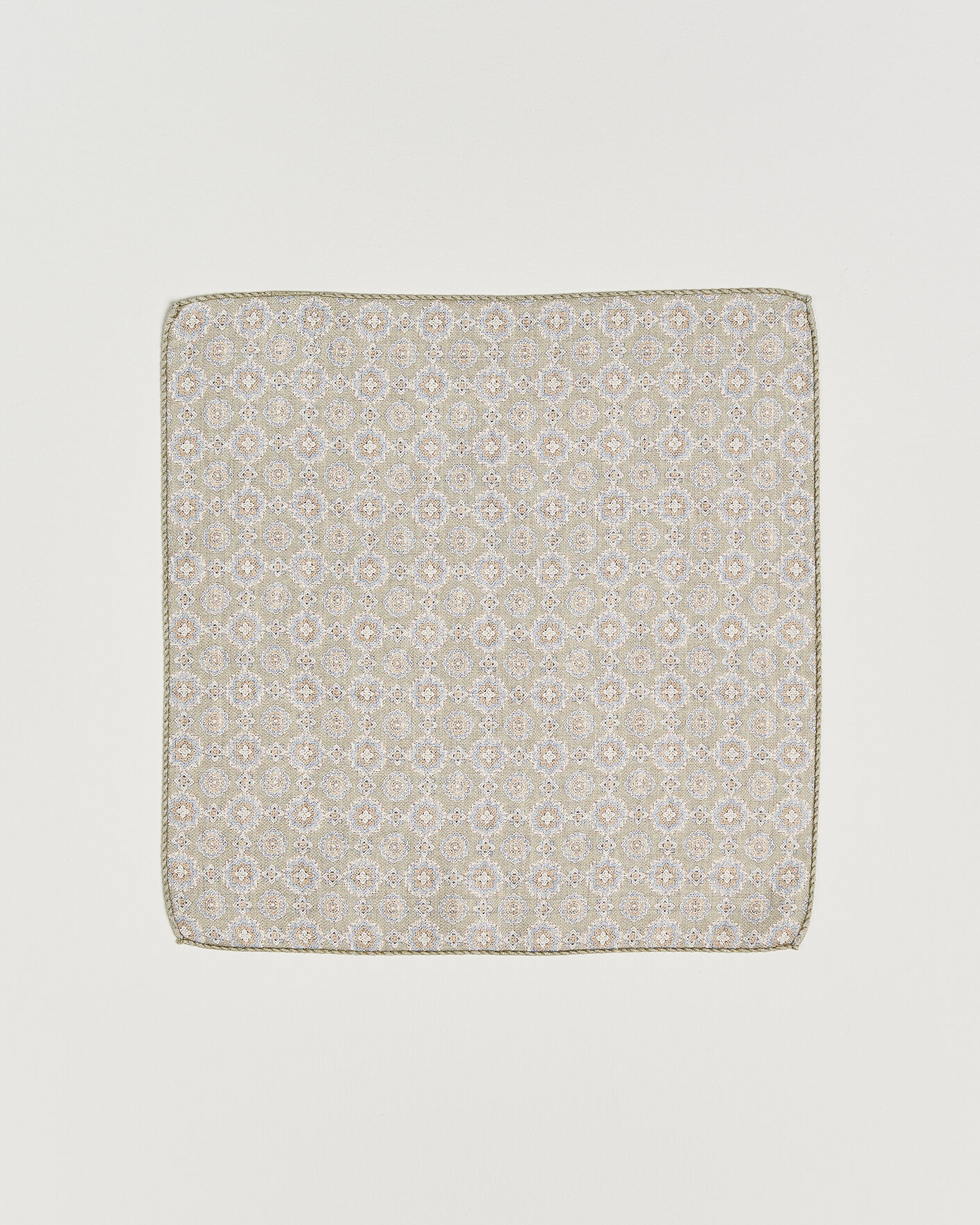 Heren | Pochets | Amanda Christensen | Silk Shappe Double Faced Pocket Square Green