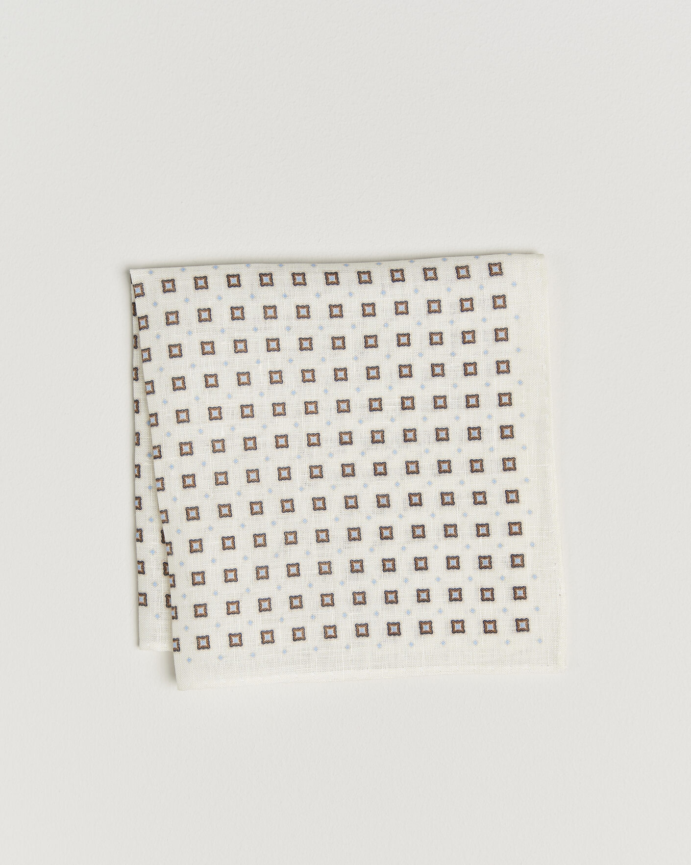 Heren | Pochets | Amanda Christensen | Linen Medallion Pocket Square Cream