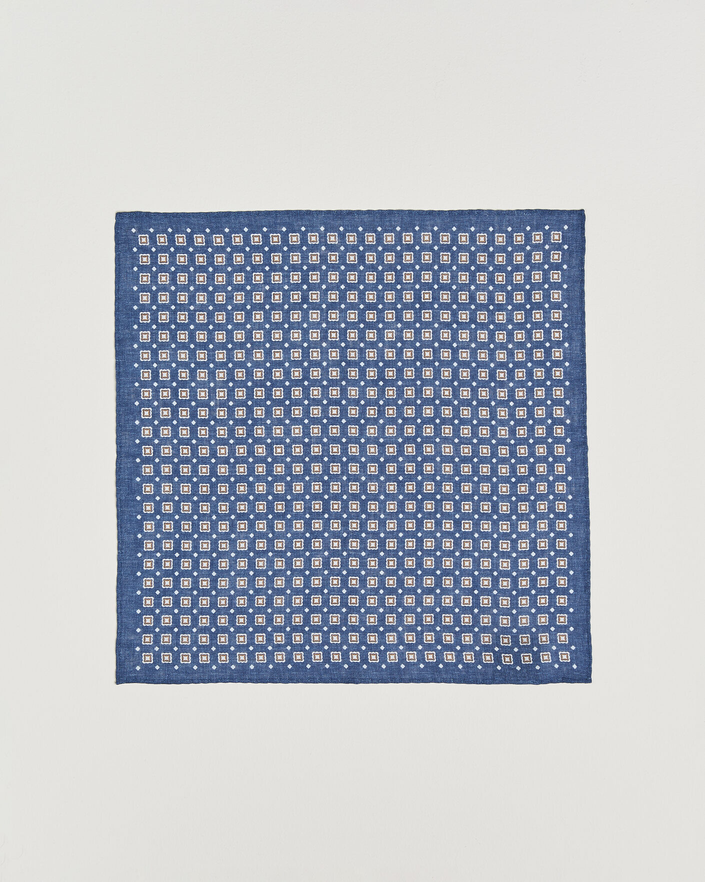 Heren | Pochets | Amanda Christensen | Linen Medallion Pocket Square Navy