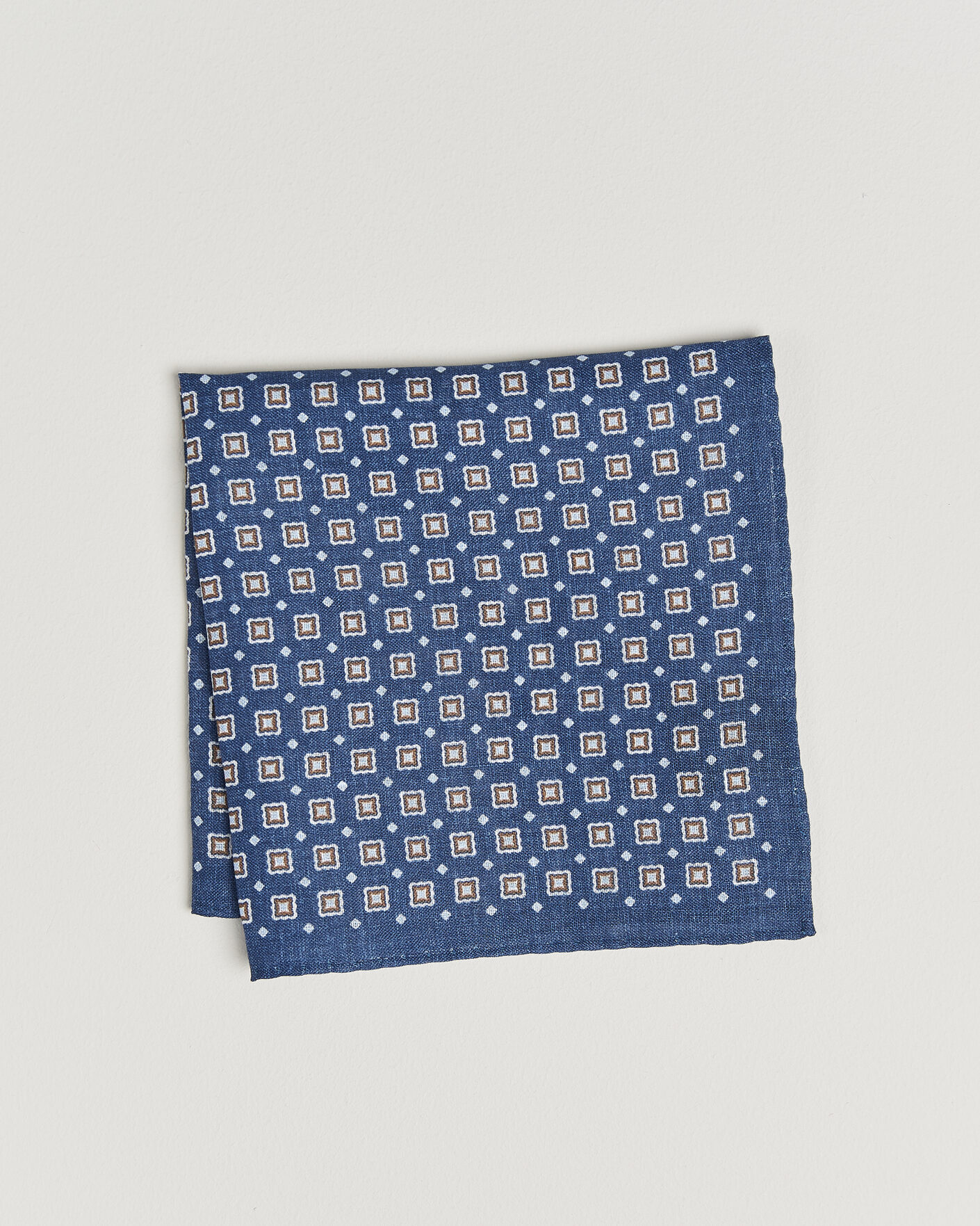 Heren | Pochets | Amanda Christensen | Linen Medallion Pocket Square Navy