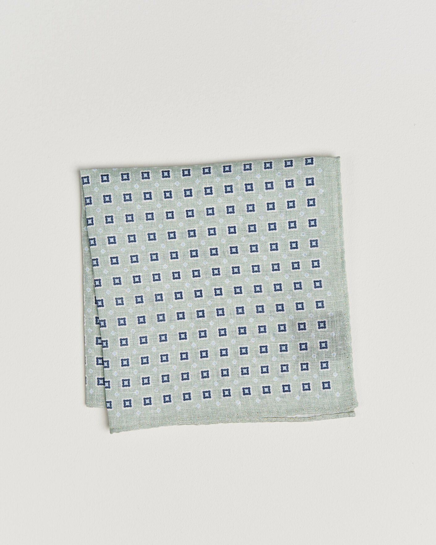 Heren | Pochets | Amanda Christensen | Linen Medallion Pocket Square Green