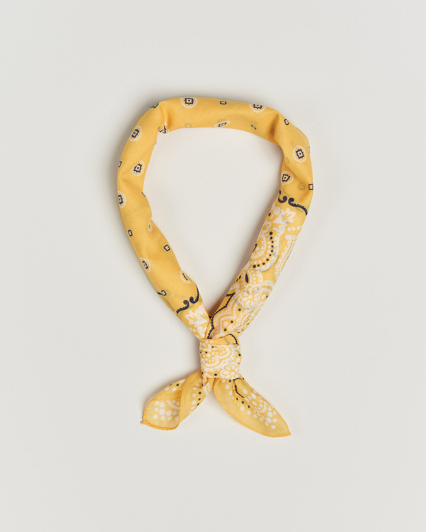 Heren | Sjaals | Amanda Christensen | Cotton Voilé Medallion Bandana Yellow