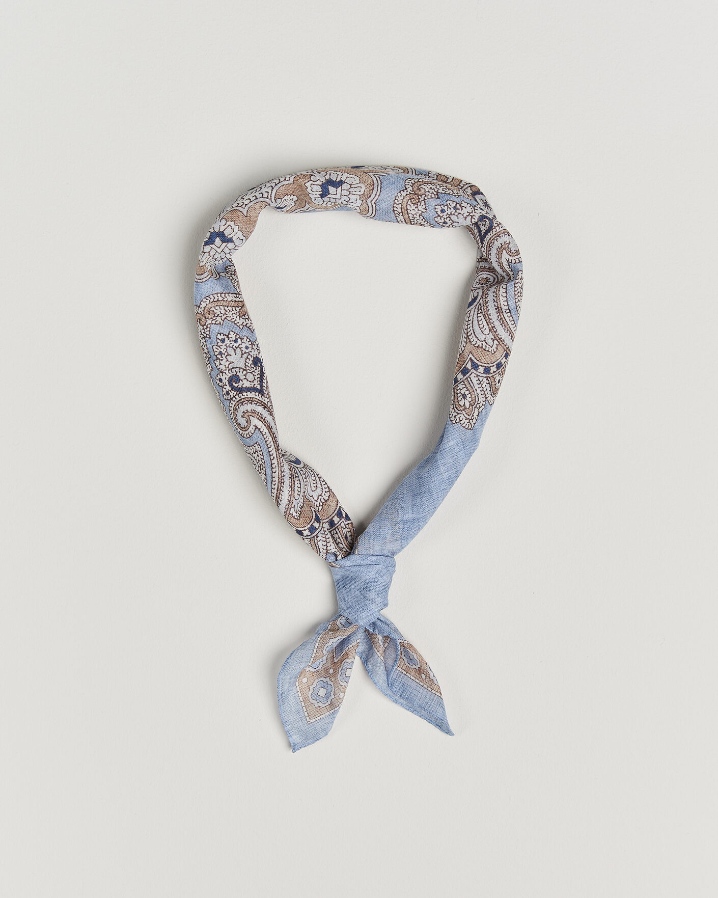 Heren | Sjaals | Amanda Christensen | Cotton Voilé Large Paisley Bandana Blue