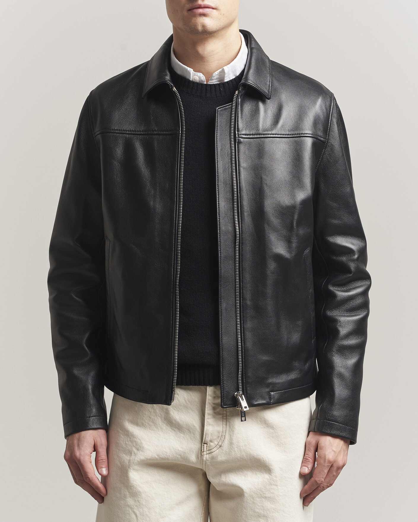 Heren | Jassen | Filippa K | Leather Coach Jacket Black