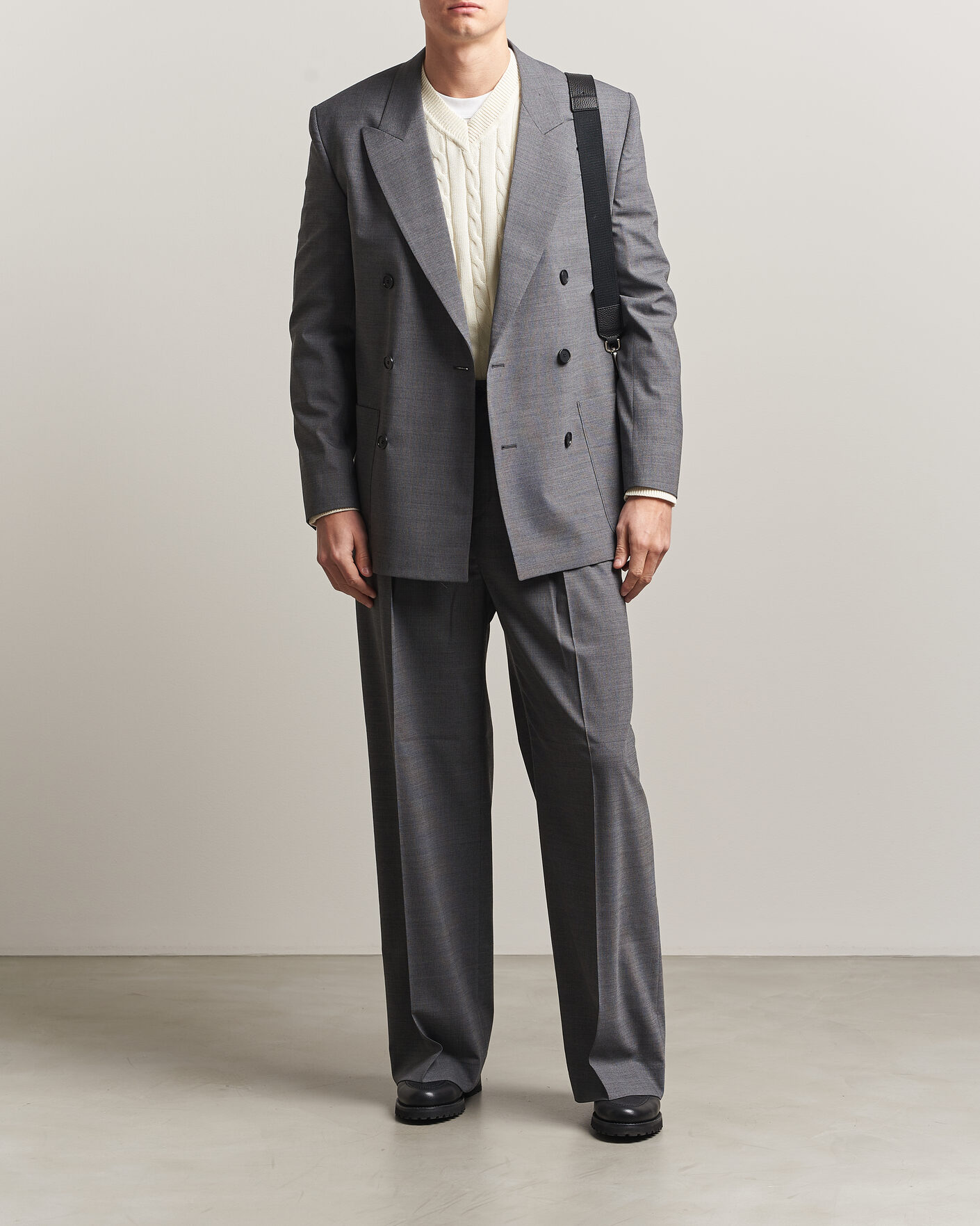 Heren | Blazers | Filippa K | Michael Wool Pinstriped Double Breasted Blazer Mid Grey