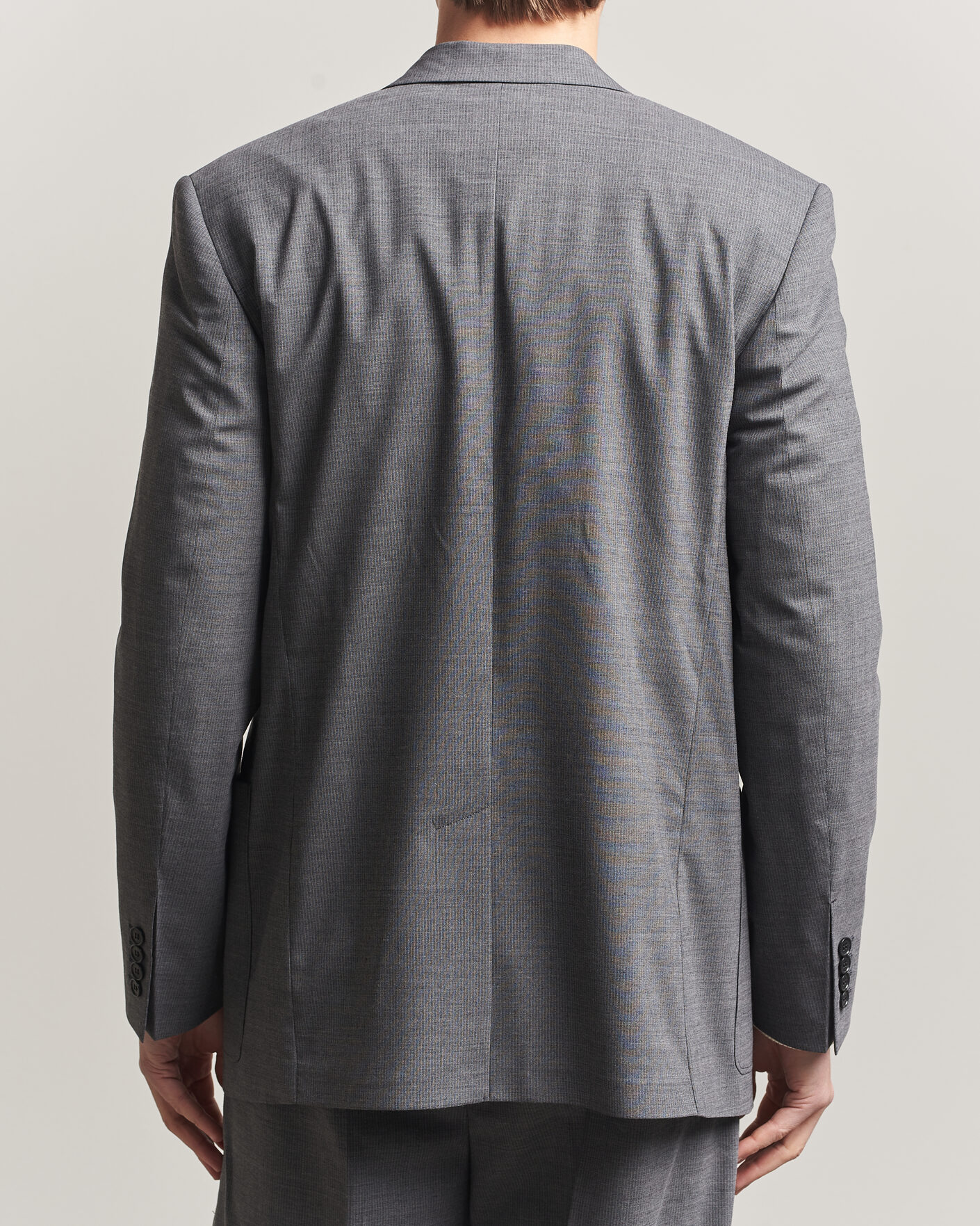 Heren | Blazers | Filippa K | Michael Wool Pinstriped Double Breasted Blazer Mid Grey