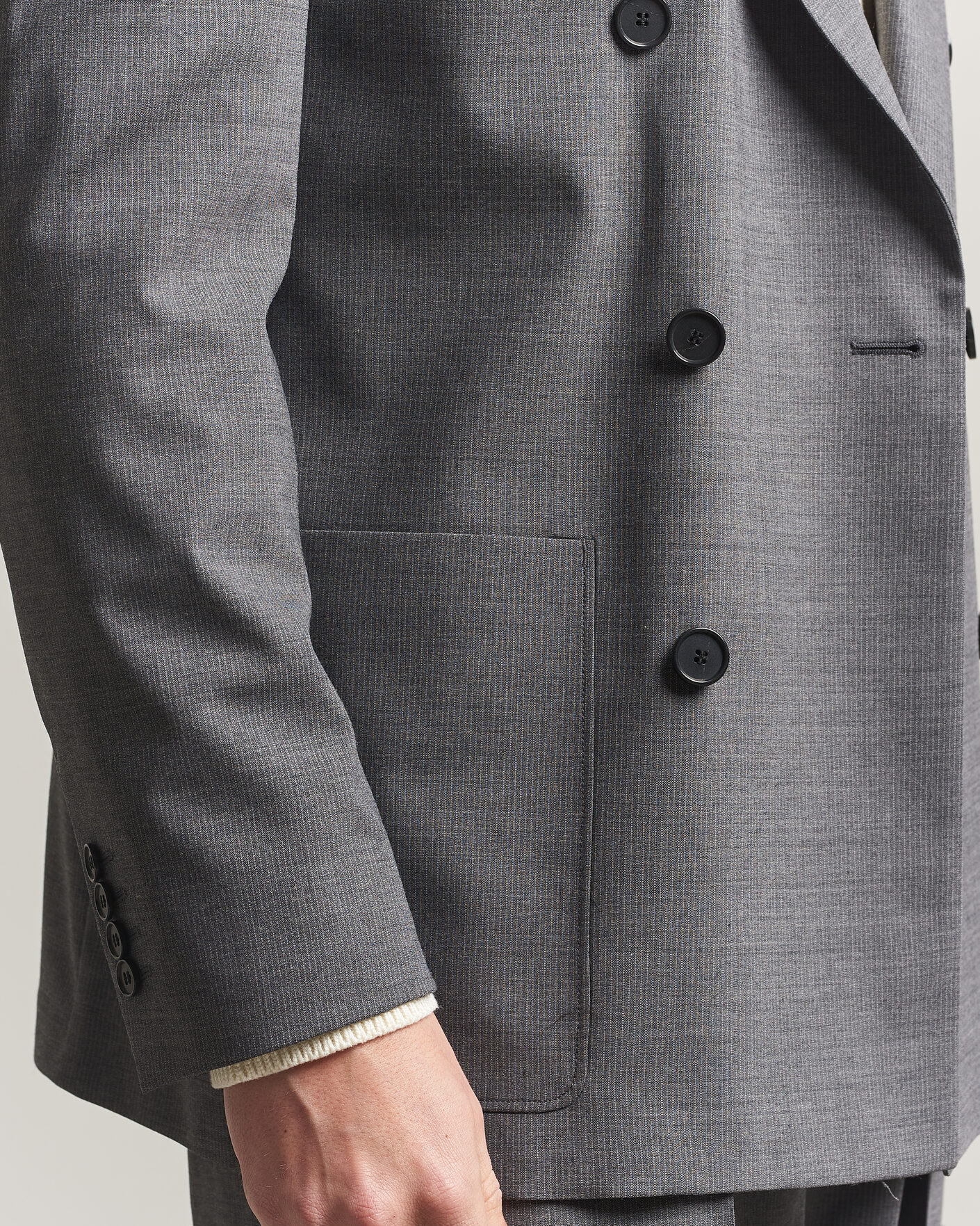 Heren | Blazers | Filippa K | Michael Wool Pinstriped Double Breasted  Blazer Mid Grey