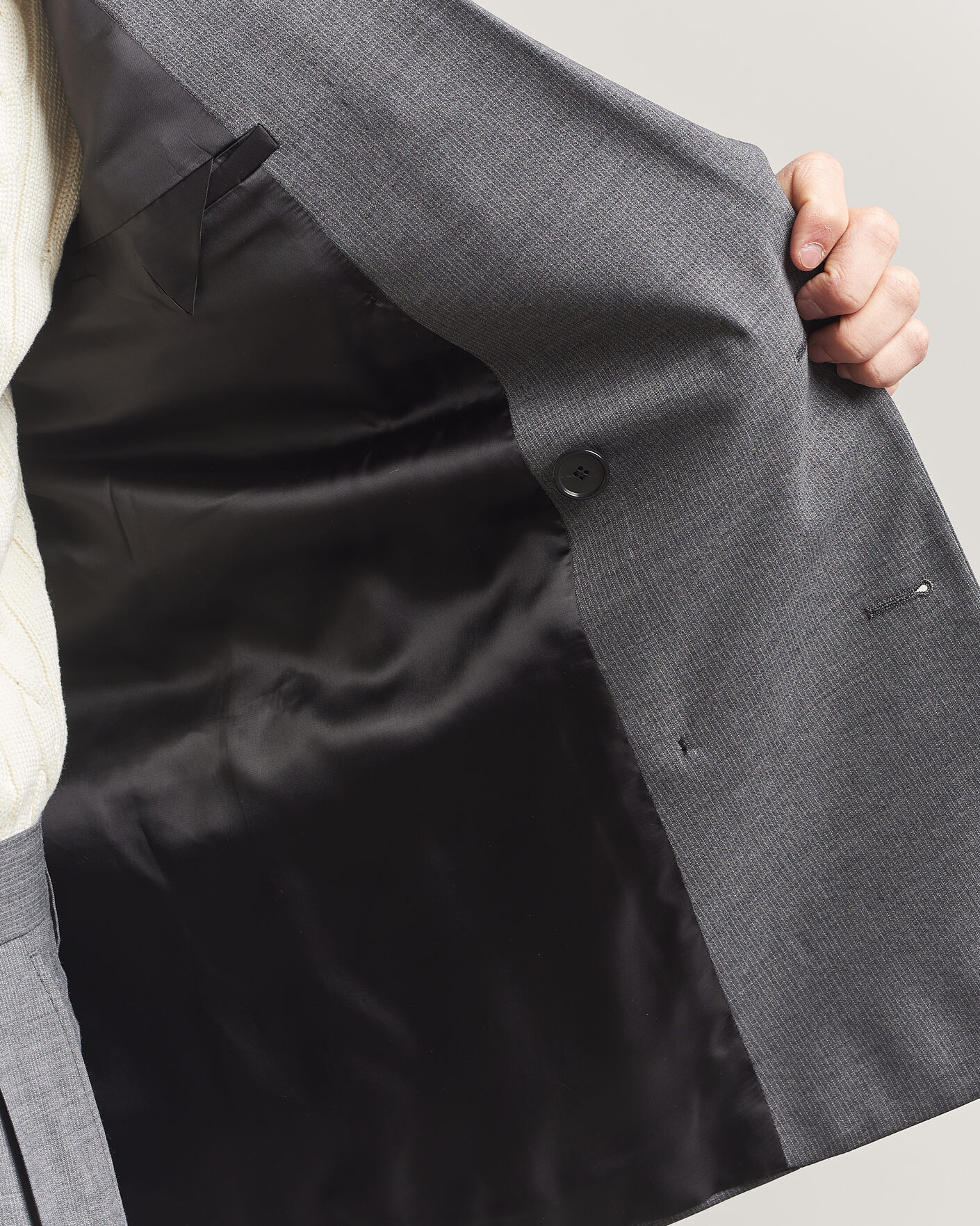 Heren | Blazers | Filippa K | Michael Wool Pinstriped Double Breasted  Blazer Mid Grey