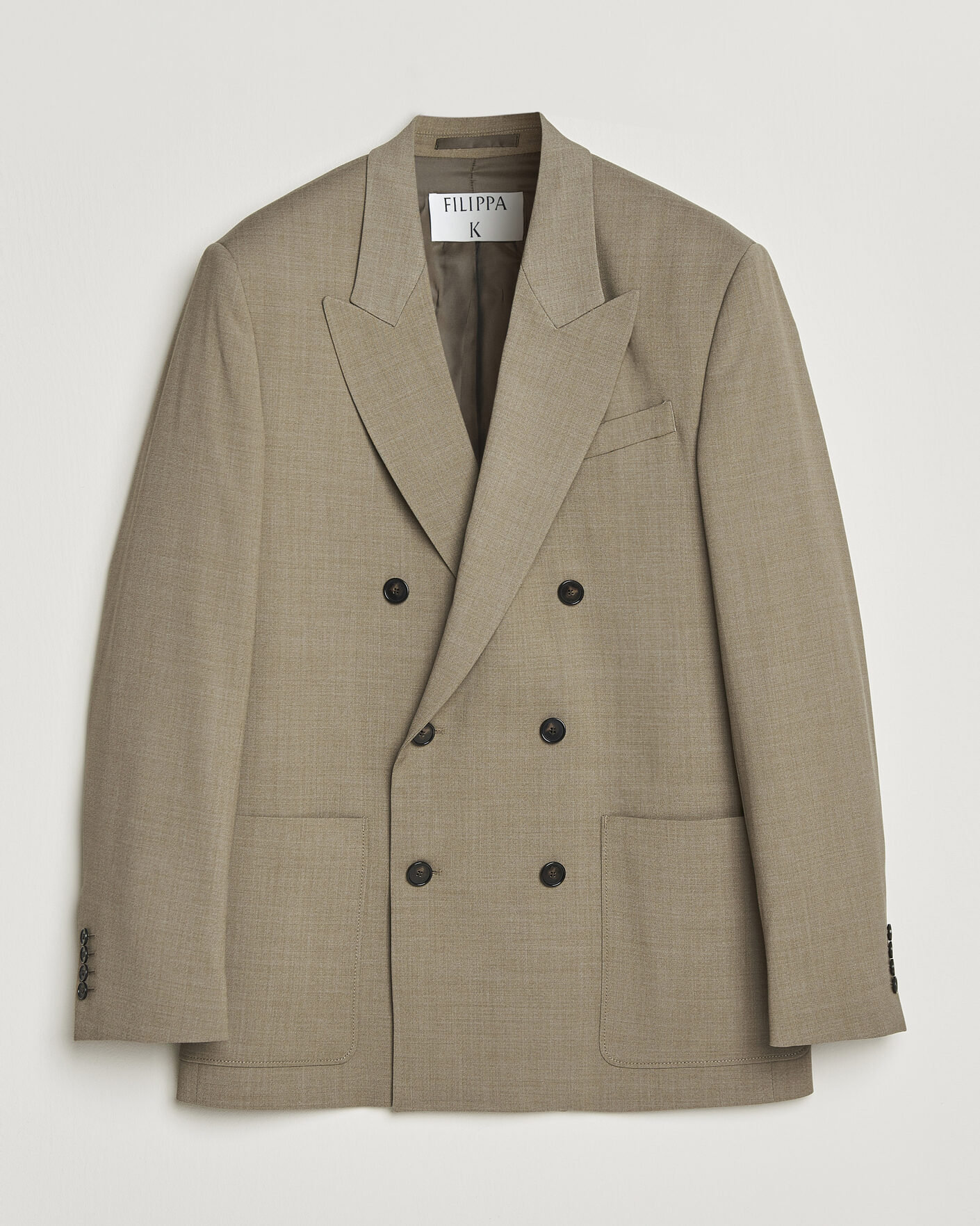 Heren | Blazers | Filippa K | Michael Wool Double Breasted Blazer Light Driftwood